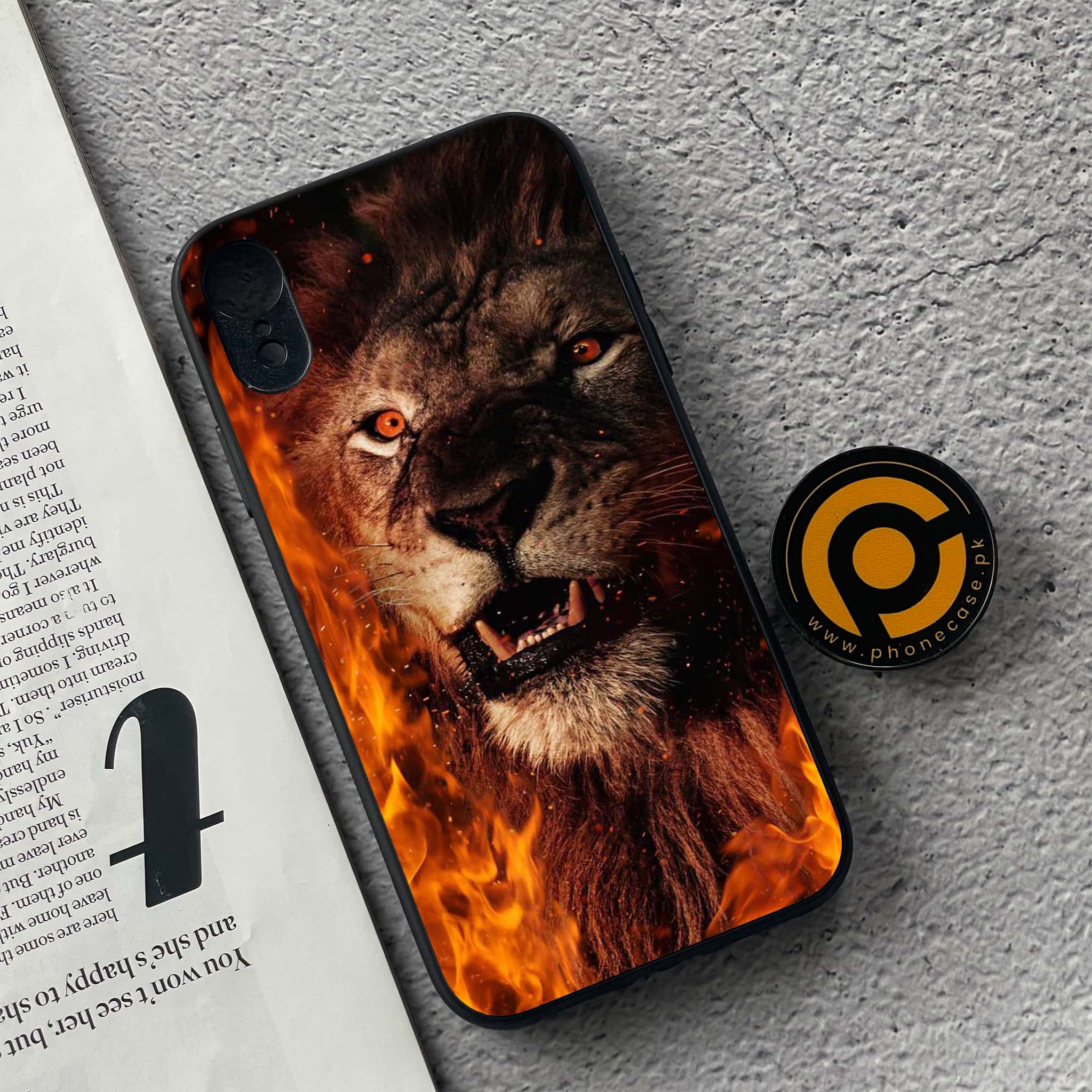 iPhone XR -Tiger Series - Premium Metal Printed soft Bumper shock Proof Case