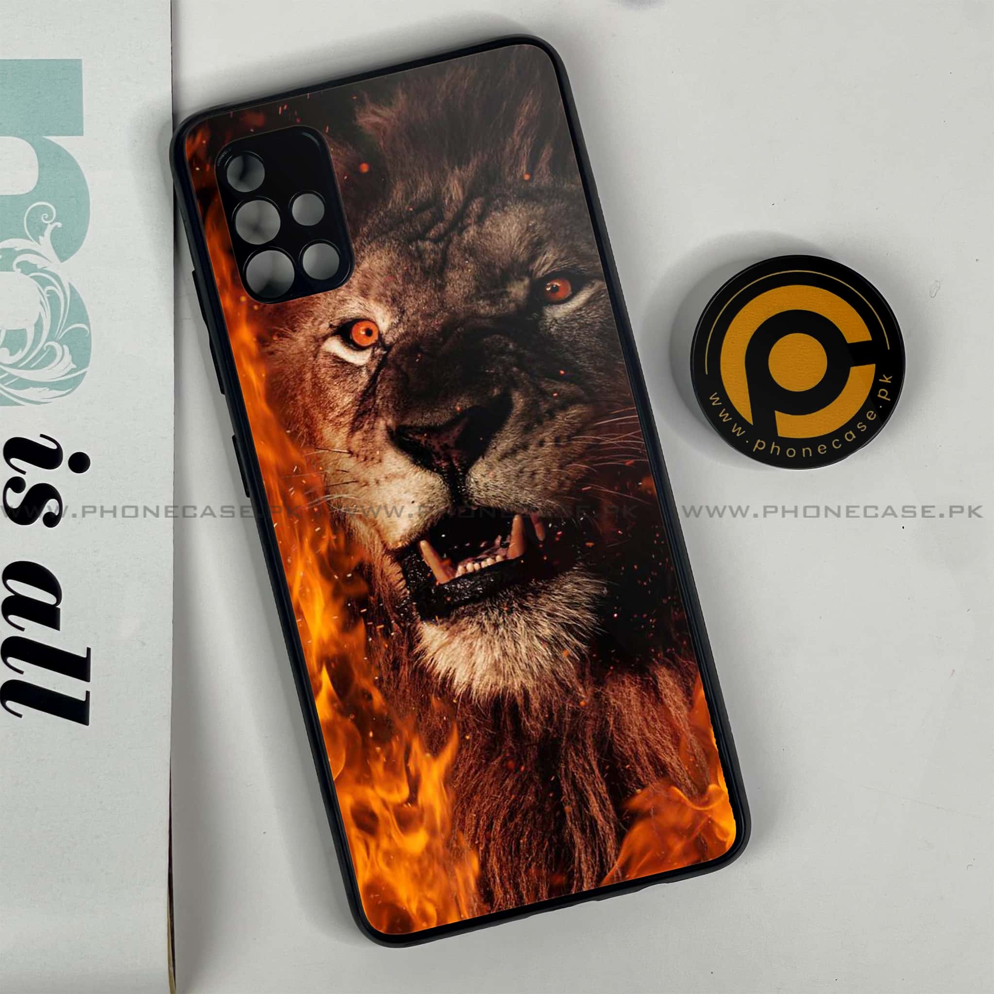 Samsung Galaxy A51 Tiger Art Series Premium Printed Glass soft Bumper shock Proof Case