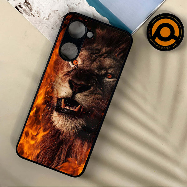 Vivo Y03 / Y18 / Y03T - Tiger Design 2 - Premium Printed Metal soft Bumper shock Proof Case  CS-36542
