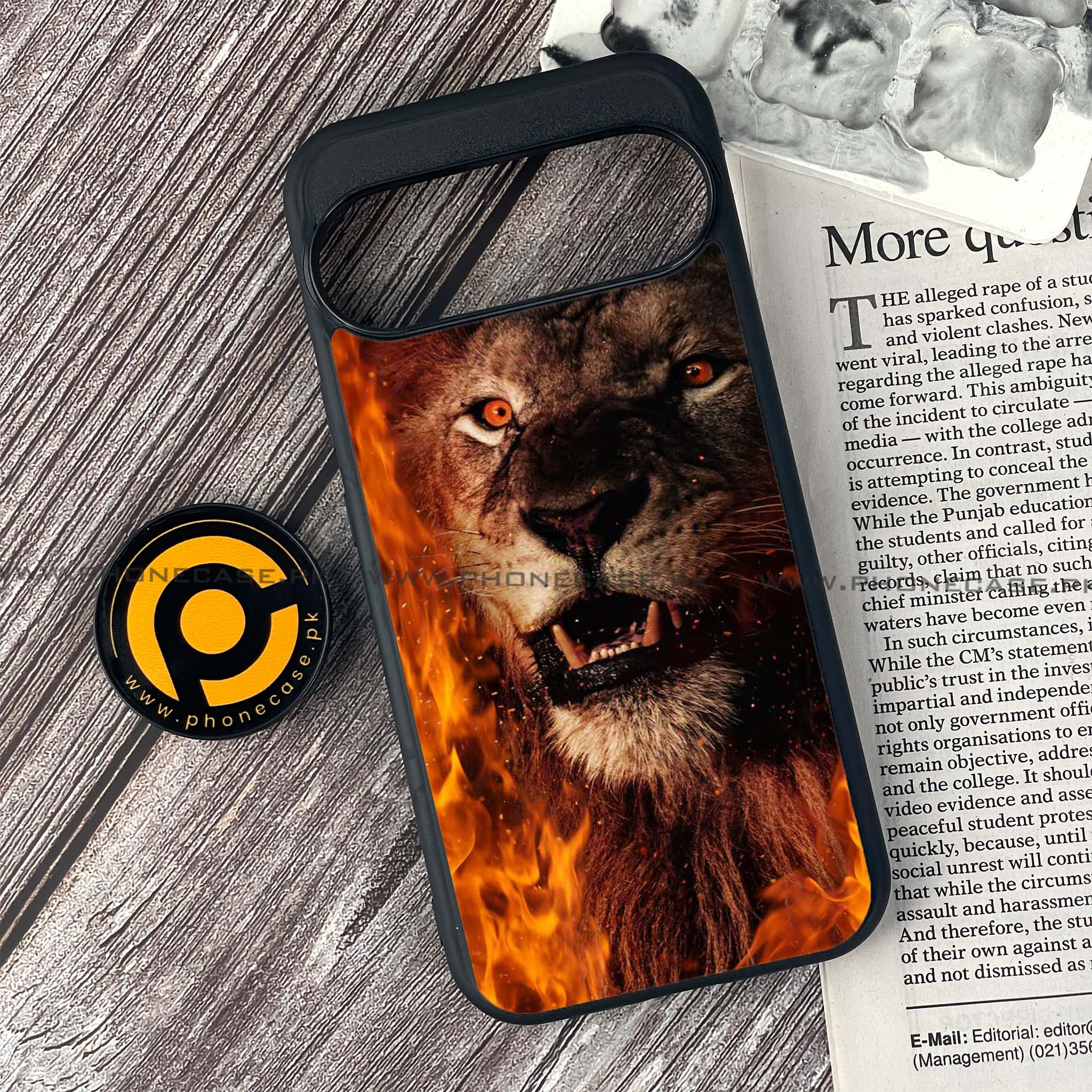 Google Pixel 9 - Tiger Series - Premium Printed Glass soft Bumper shock Proof Case