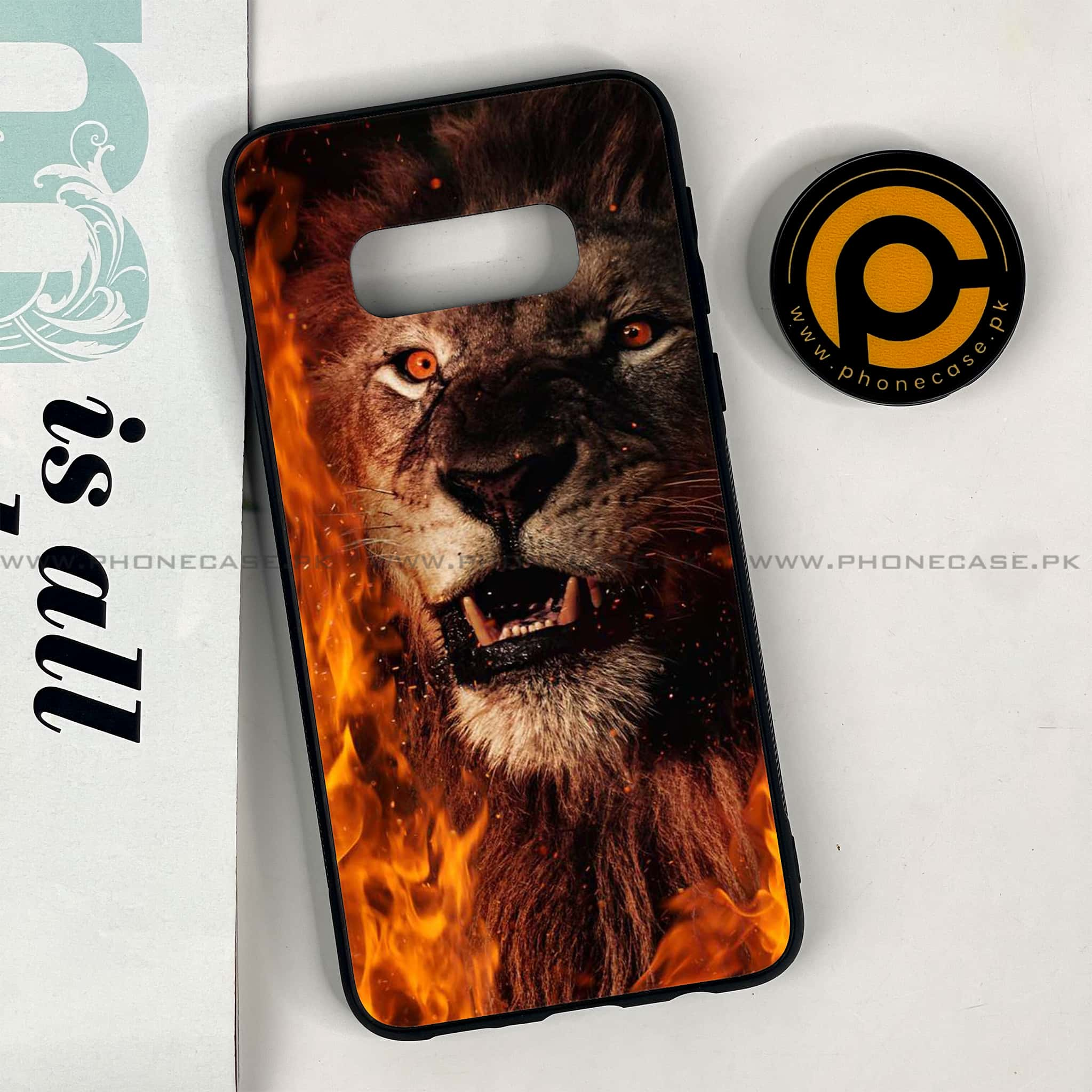 Galaxy S10e - Tiger Series - Premium Printed Glass soft Bumper shock Proof Case