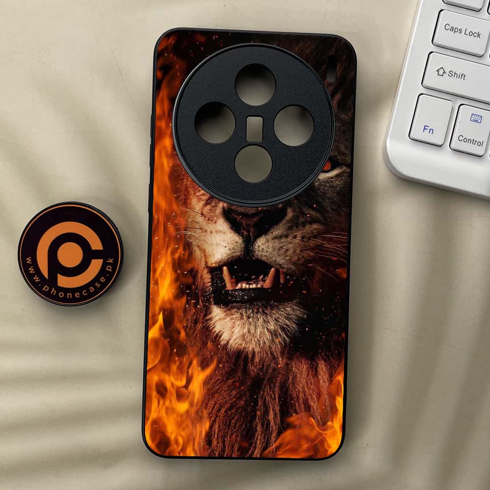 Vivo X200 - Tiger Series - Premium Metal  Printed soft Bumper shock Proof Case