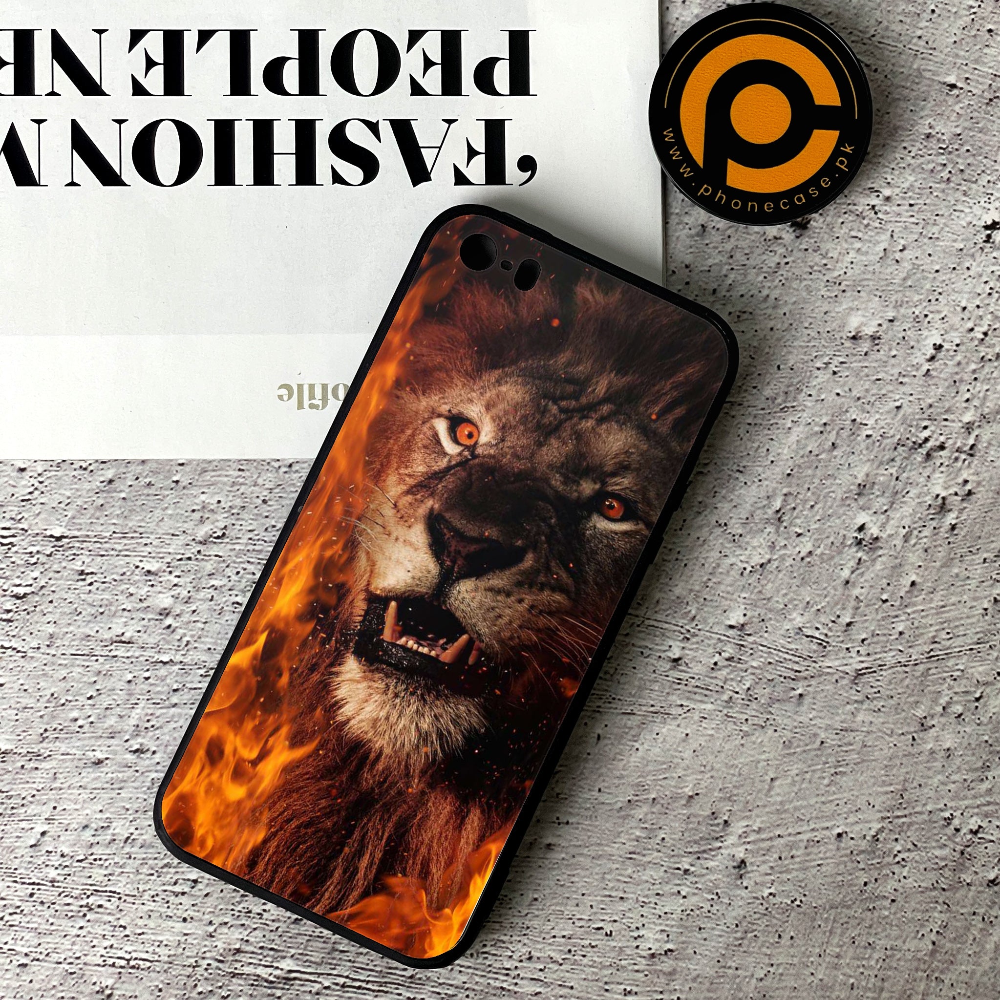 iPhone 5/5c/5s - Tiger Series - Premium Printed Glass soft Bumper shock Proof Case