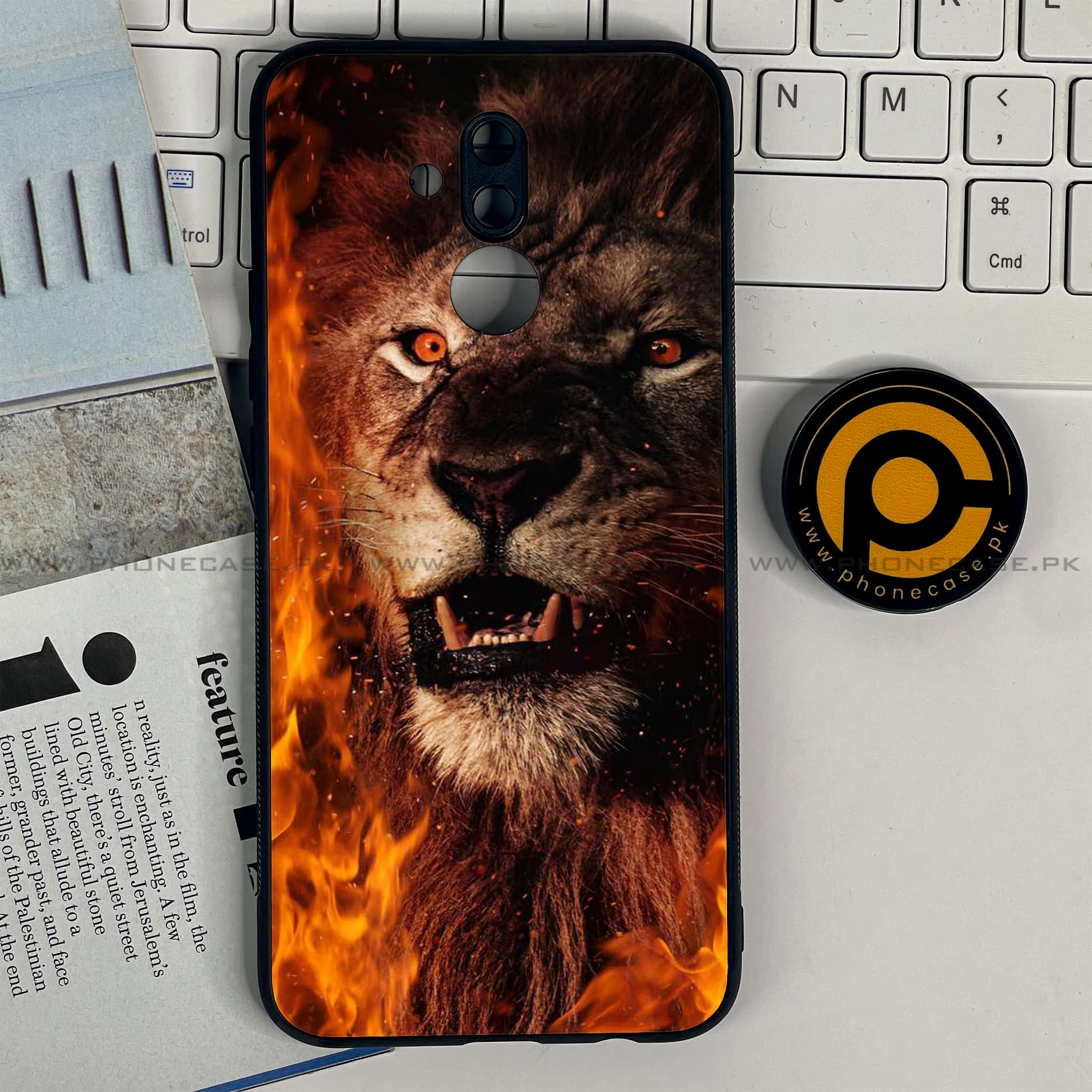 Huawei Mate 20 Lite - Tiger Series - Premium Printed Glass soft Bumper shock Proof Case