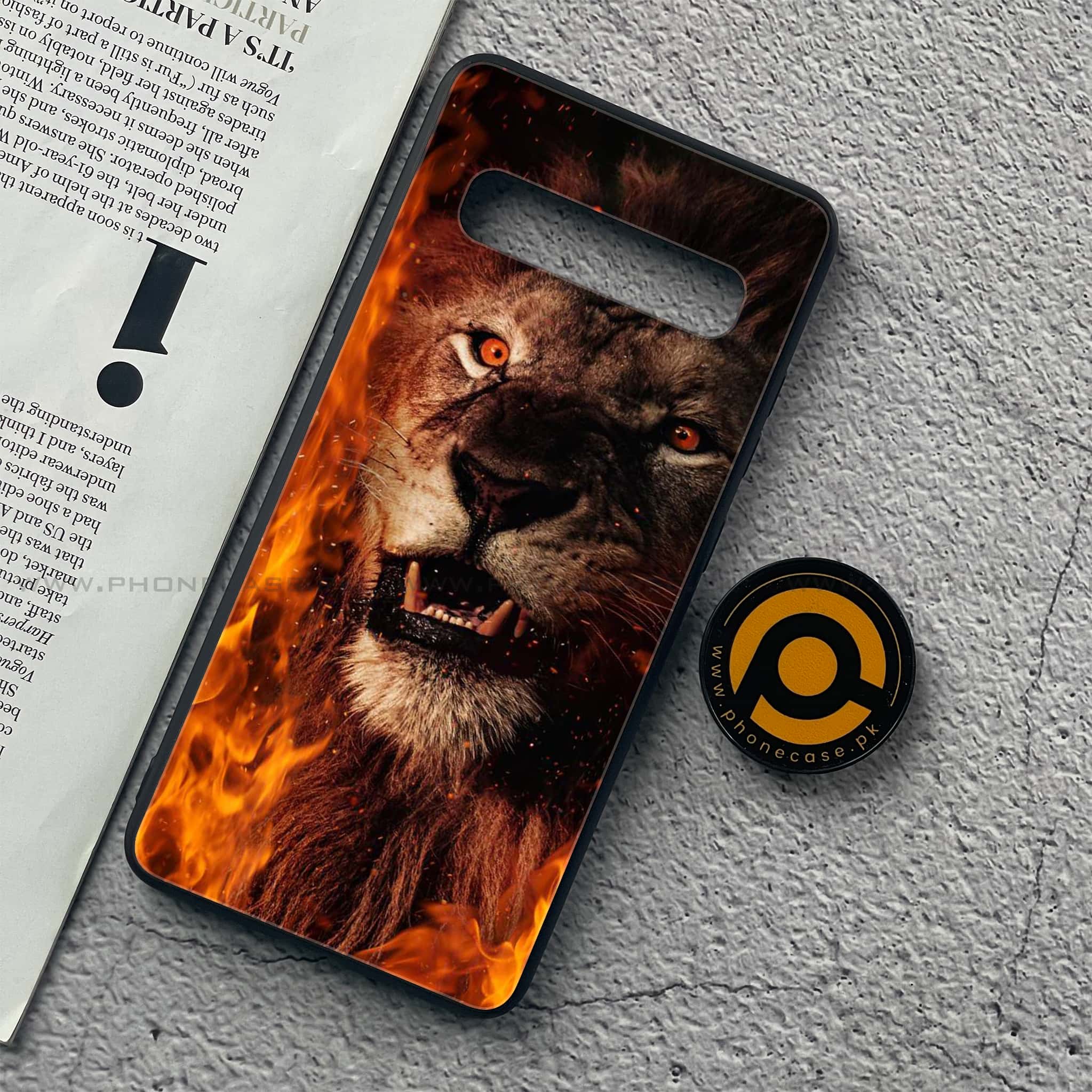 Samsung Galaxy S10 5G - Tiger Art Series - Premium Printed Glass soft Bumper shock Proof Case