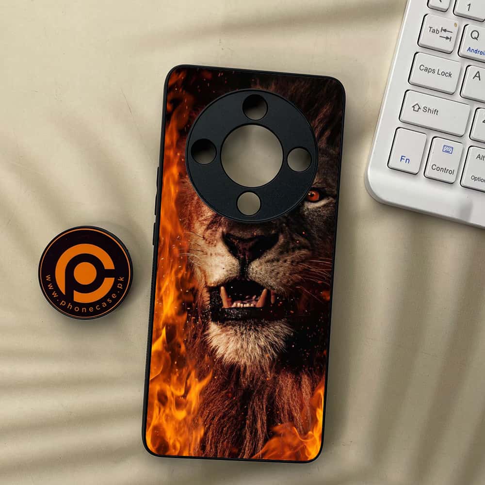 HONOR X9b 5G - Tiger Series - Premium Metal  Printed soft Bumper shock Proof Case
