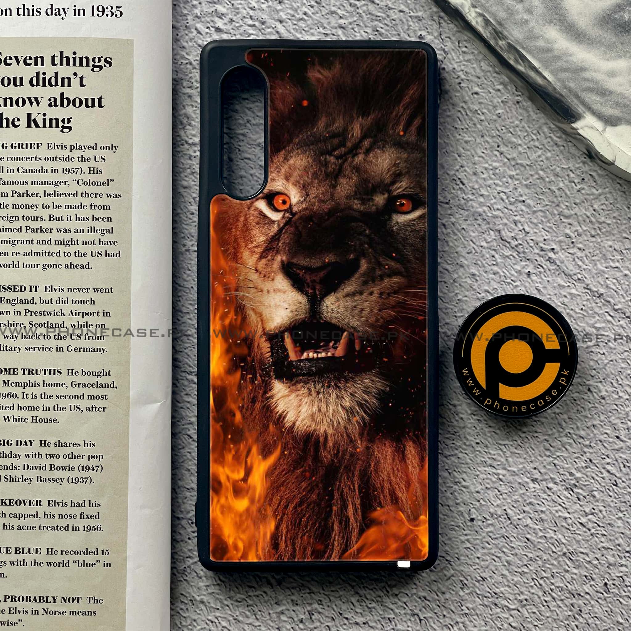 LG G9 - Tiger Series - Premium Metal Printed soft Bumper shock Proof Case