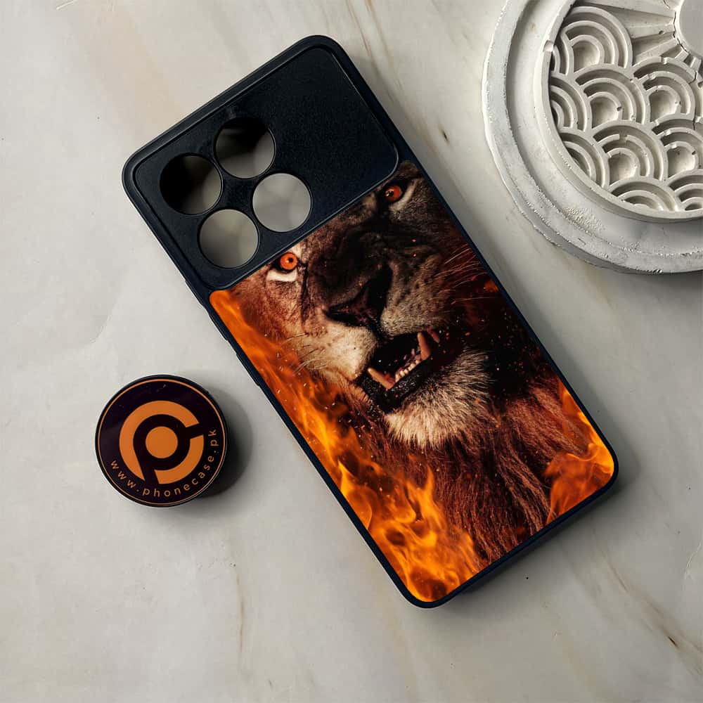 Xiaomi Poco F6 Pro - Tiger Series - Premium Metal Printed soft Bumper shock Proof Case