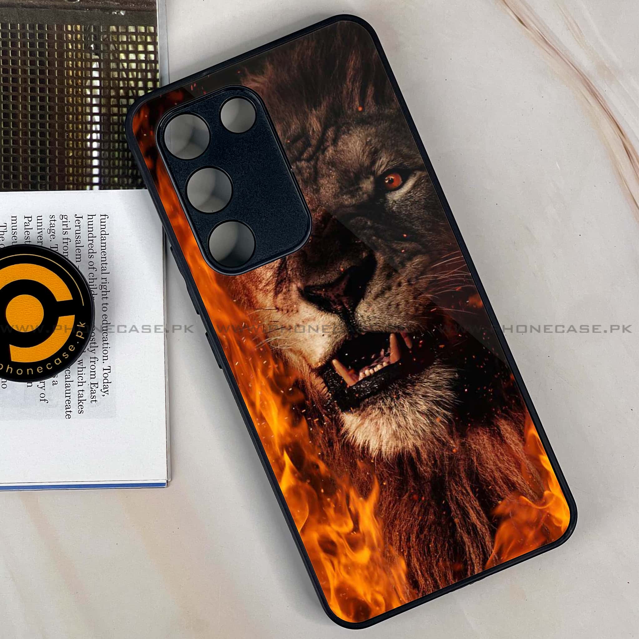 Vivo Y200e - Tiger Series - Premium Metal Printed soft Bumper shock Proof Case
