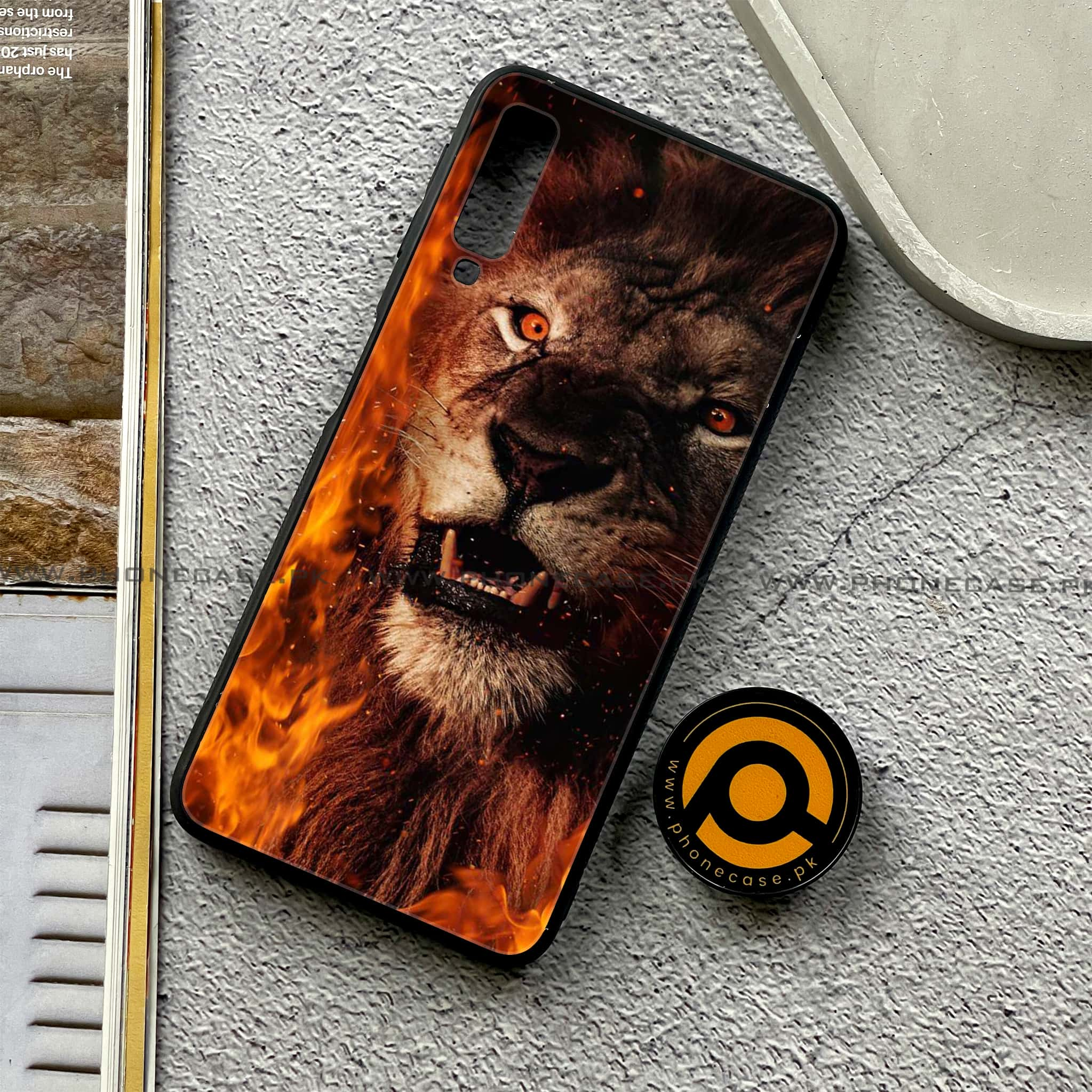 Galaxy A7 2018 - Tiger Series - Premium Printed Metal soft Bumper shock Proof Case