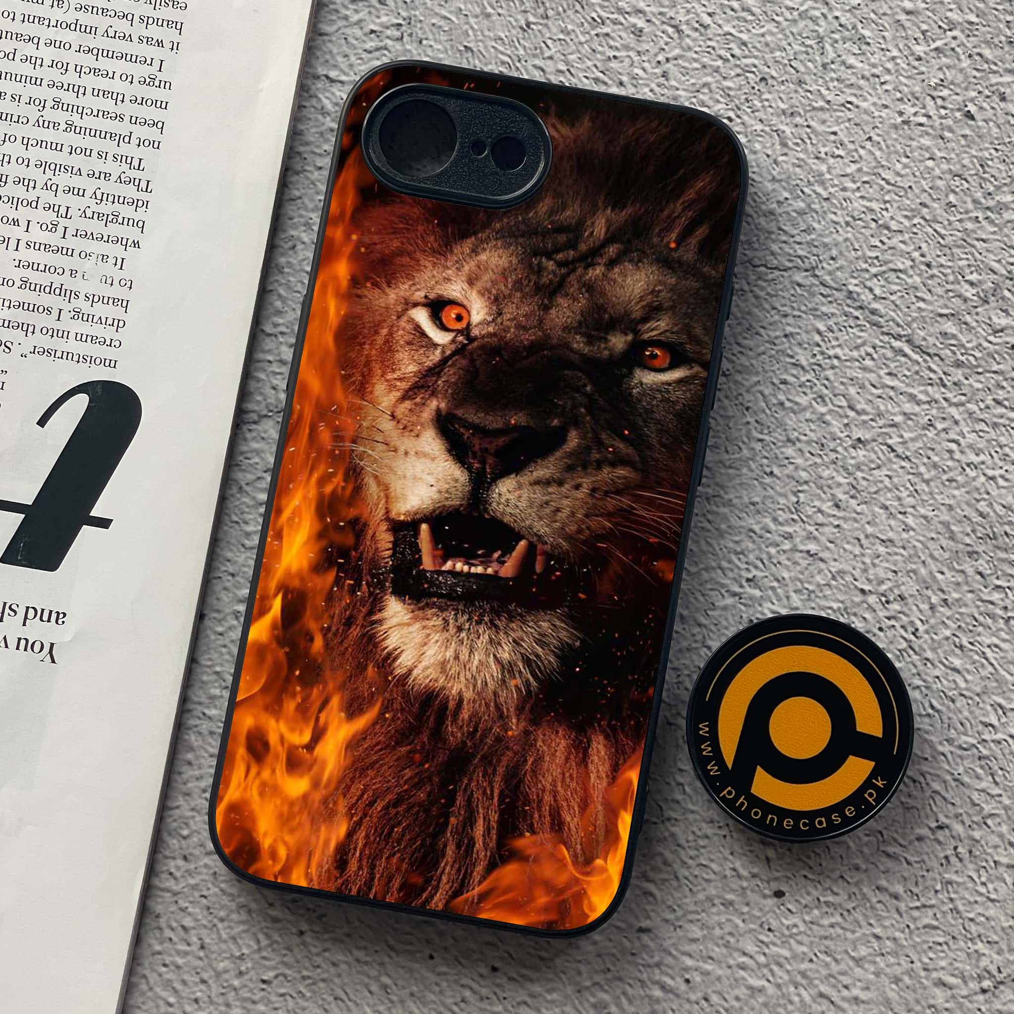 iPhone 16e - Tiger Series - Premium Metal  Printed soft Bumper shock Proof Case