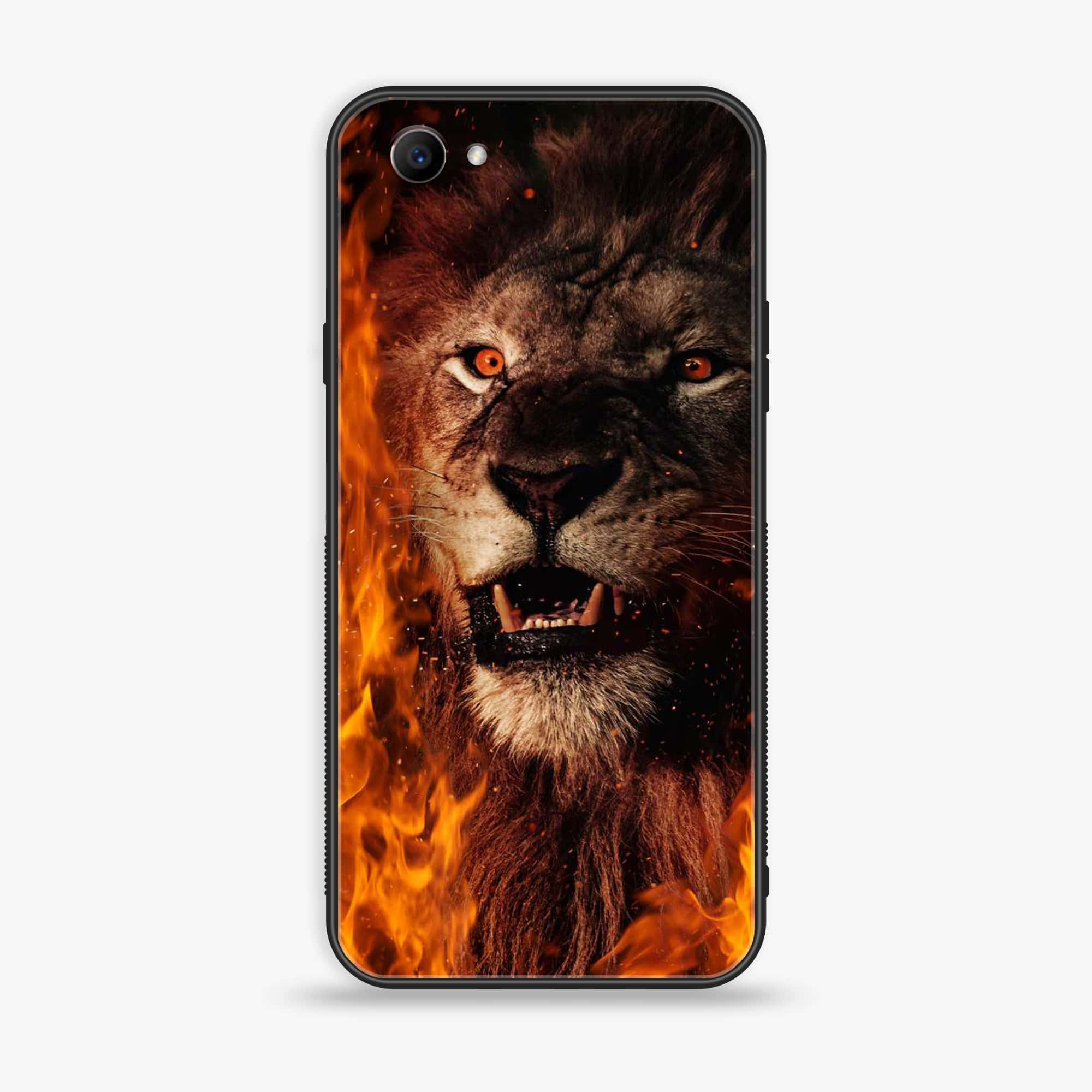 Oppo F7 Youth - Tiger Series - Premium Printed Glass soft Bumper shock Proof Case