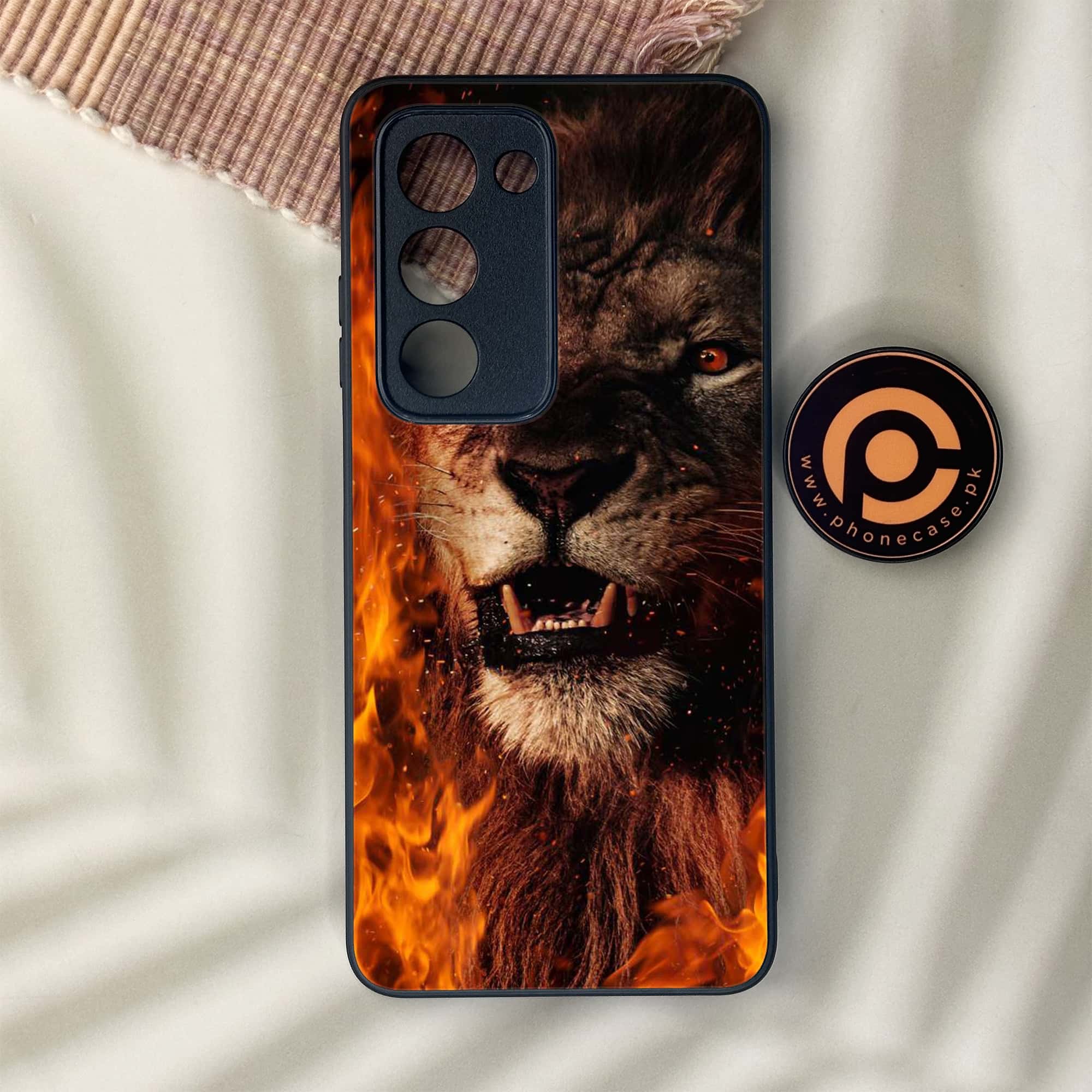 Oppo A5 2025 - Tiger Series - Premium Metal Printed soft Bumper shock Proof Case