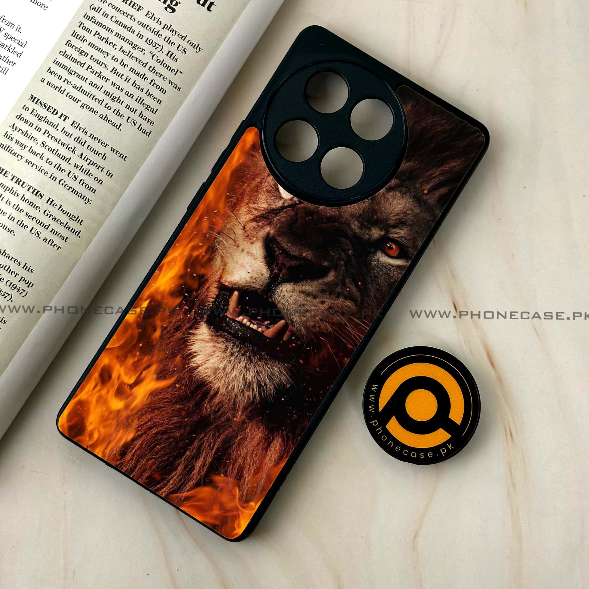 Tecno Camon 30s - Tiger Series - Premium Metal Printed soft Bumper shock Proof Case