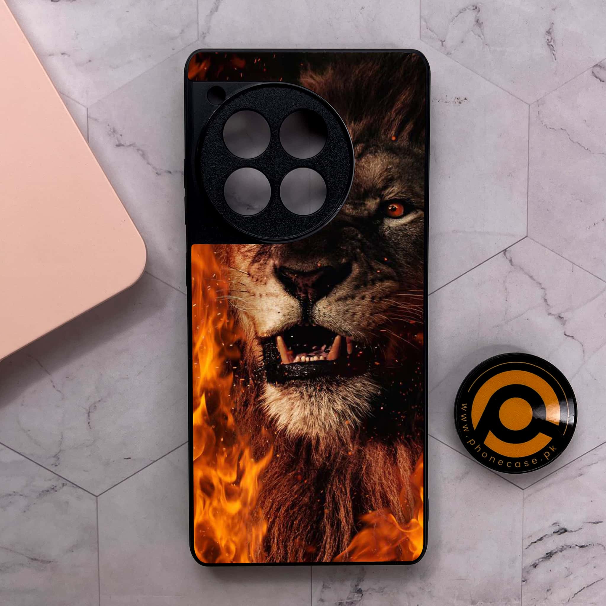 OnePlus 12R - Tiger Series - Premium Metal Printed soft Bumper shock Proof Case