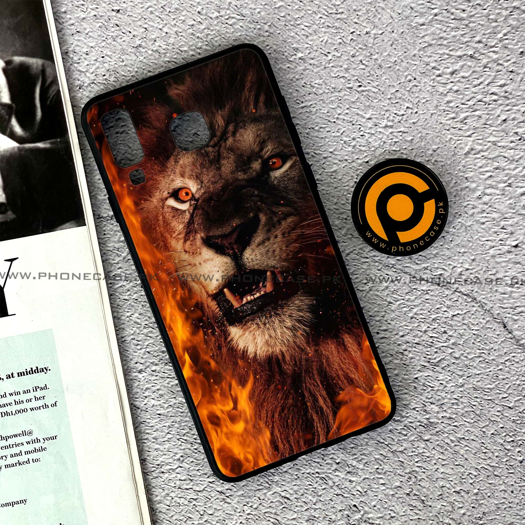 Samsung Galaxy A8 Star(A9 Star) - Tiger Series - Premium Printed Glass soft Bumper shock Proof Case