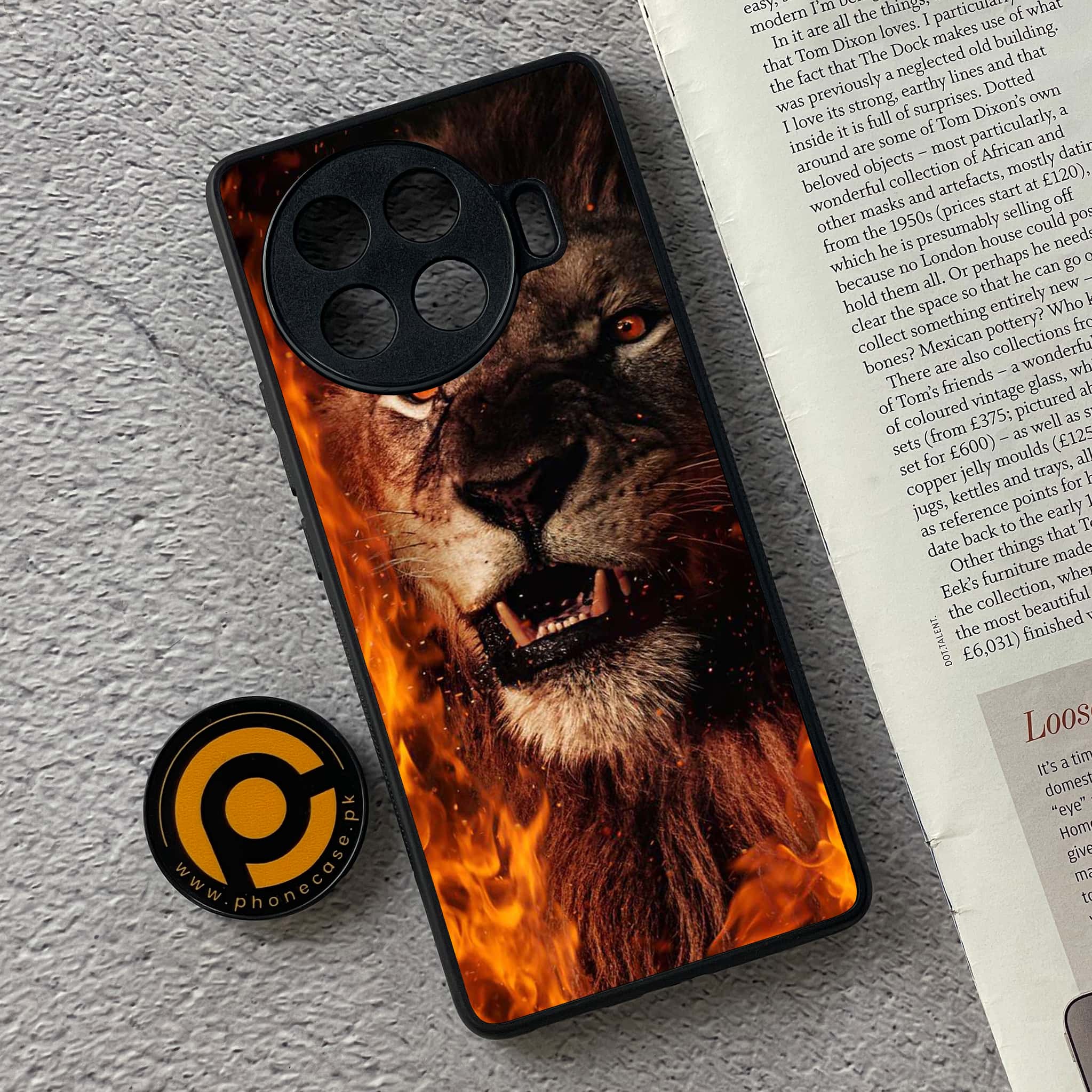 Tecno Spark 20 pro plus - Tiger Series - Premium Printed Glass soft Bumper shock Proof Case
