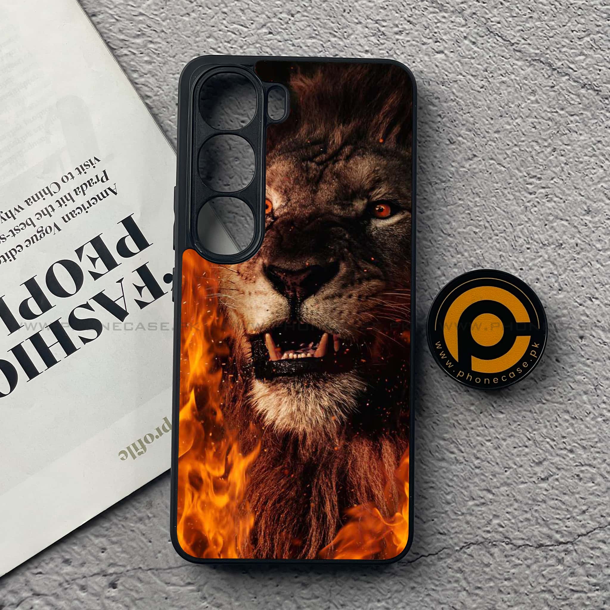 Vivo V40 Lite (IDN) - Tiger Series - Premium Metal Printed soft Bumper Shock Proof Case