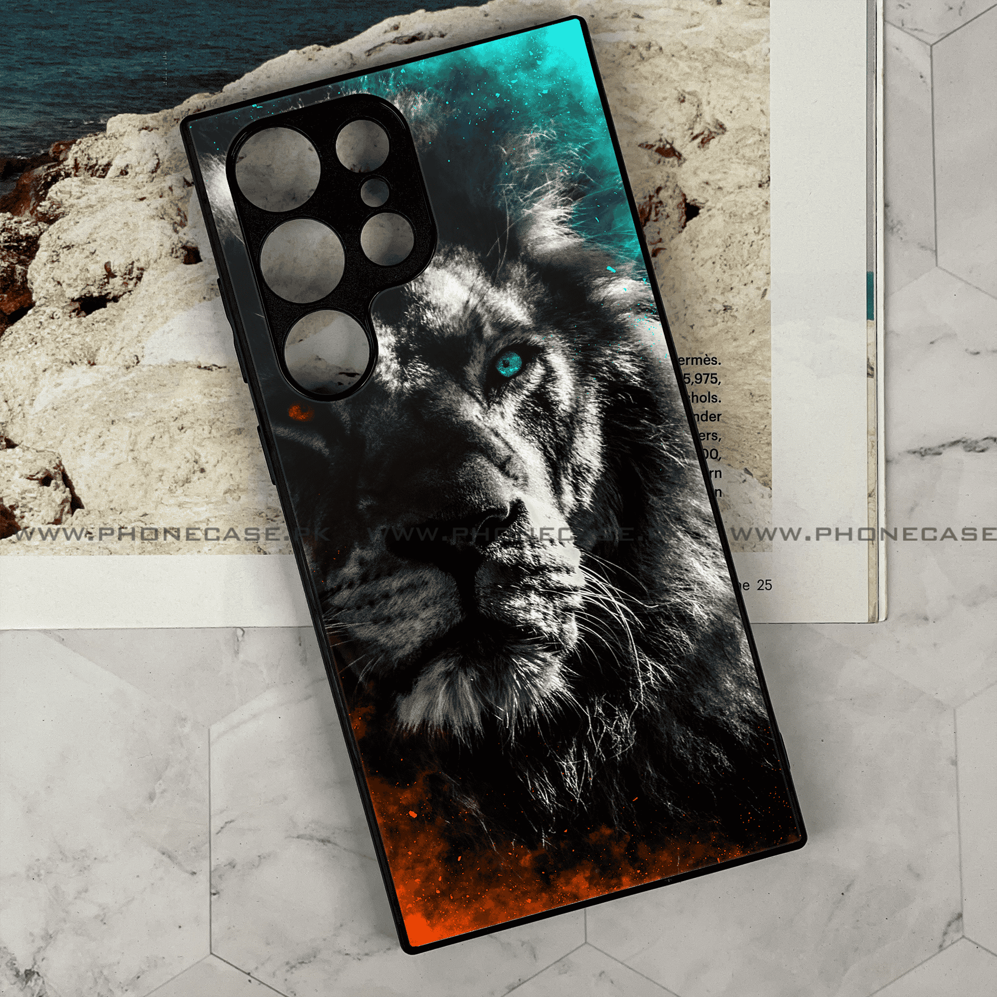 Galaxy S21 Ultra -Tiger  Series - Premium Metal Printed soft Bumper shock Proof Case
