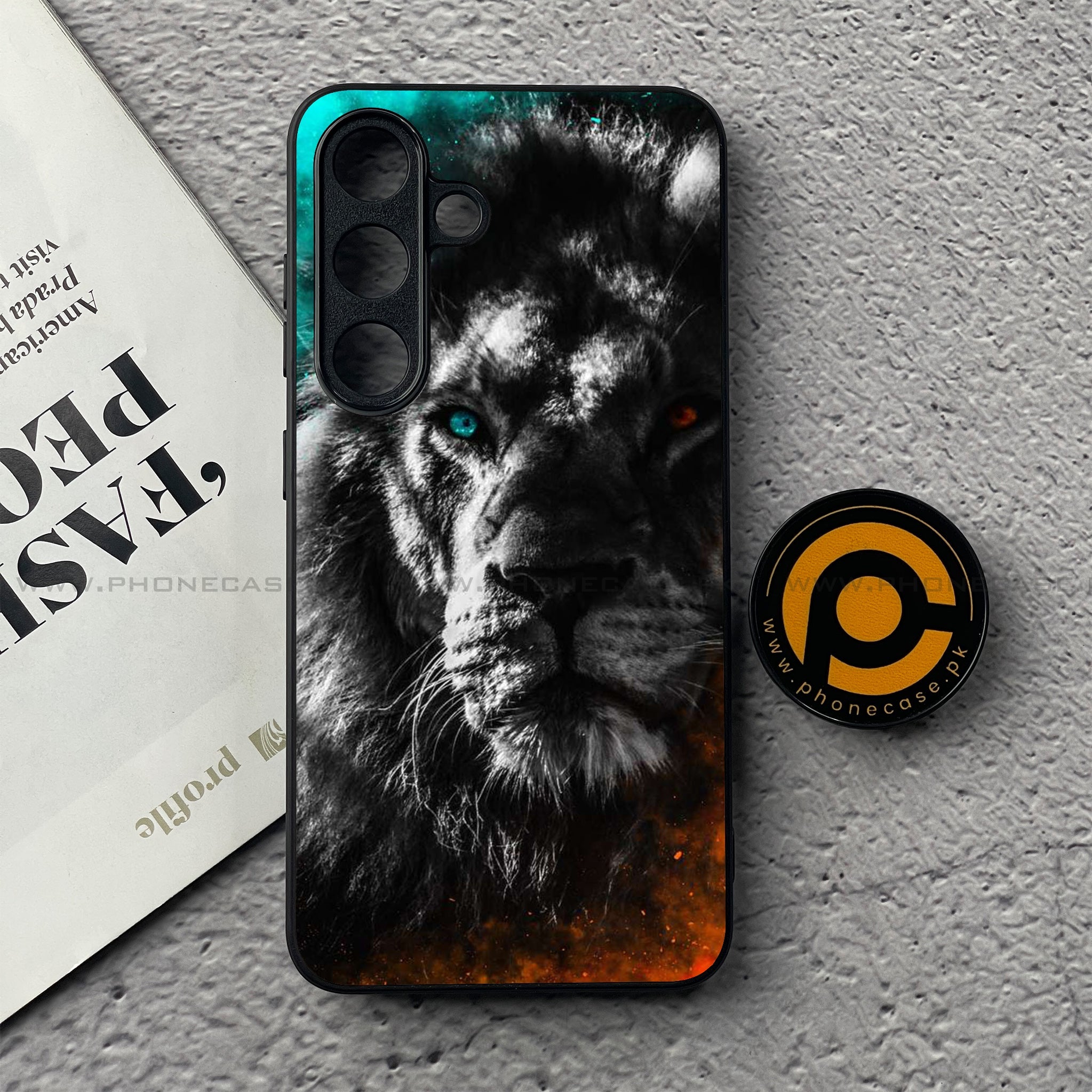 Samsung Galaxy S25 FE - Tiger Series - Premium Metal Printed soft Bumper shock Proof Case