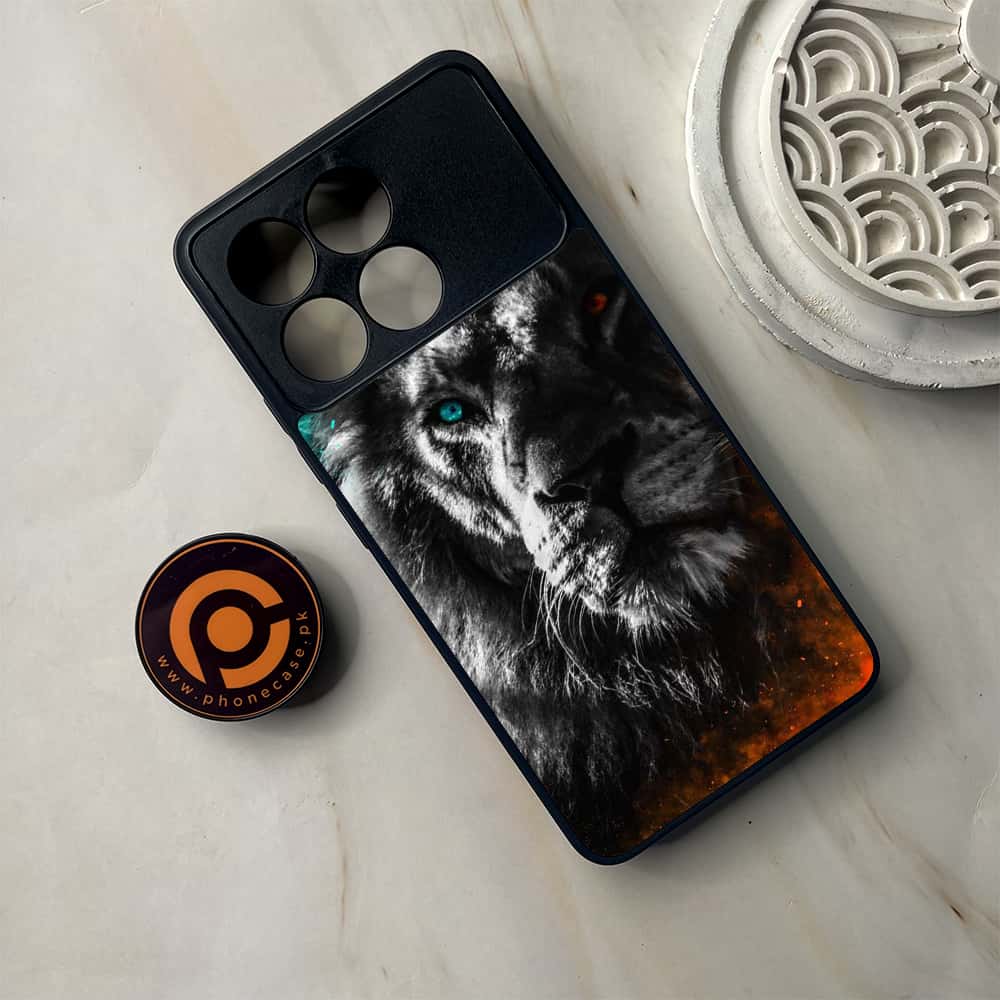 Xiaomi Poco F6 Pro - Tiger Series - Premium Metal Printed soft Bumper shock Proof Case