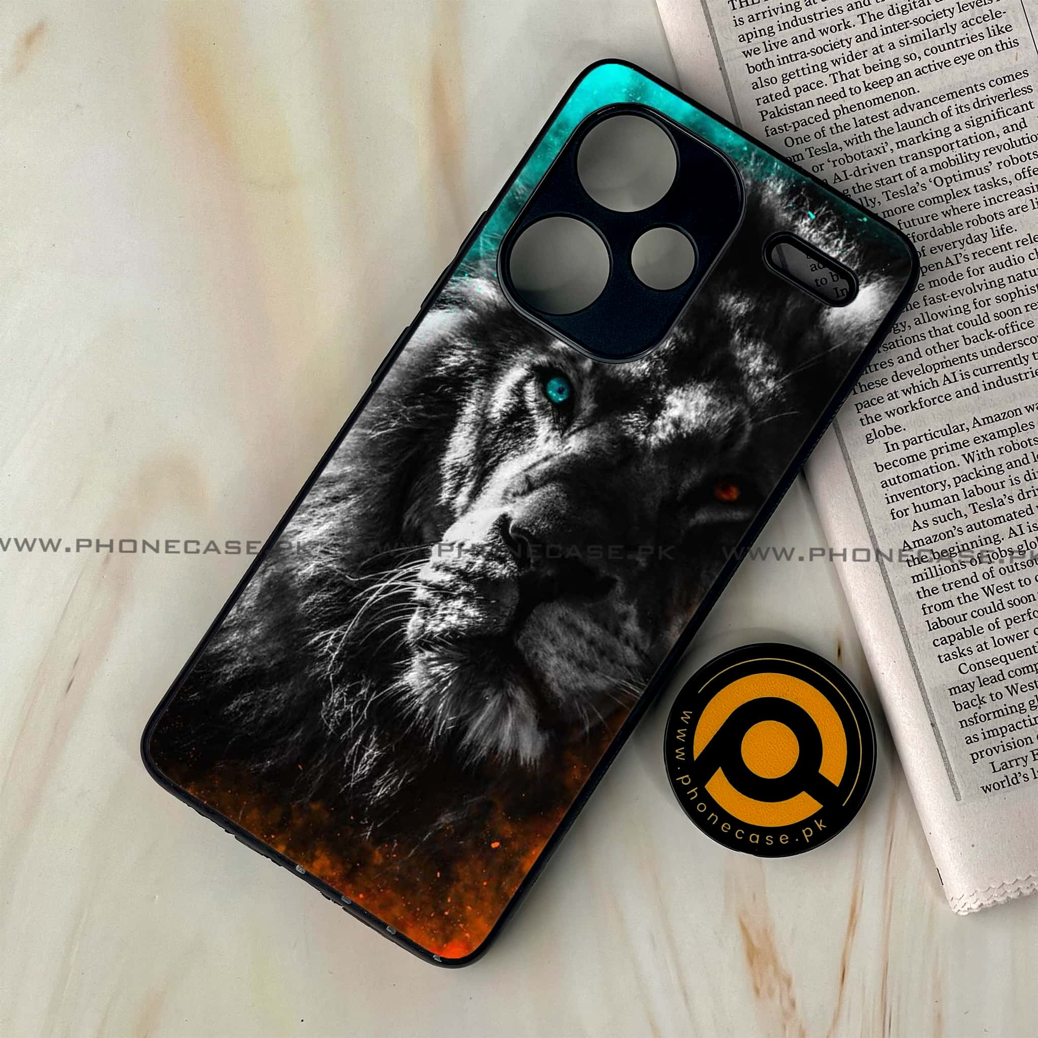 Redmi Note 13 Pro Plus 5G - Tiger Series - Premium Printed Glass soft Bumper shock Proof Case