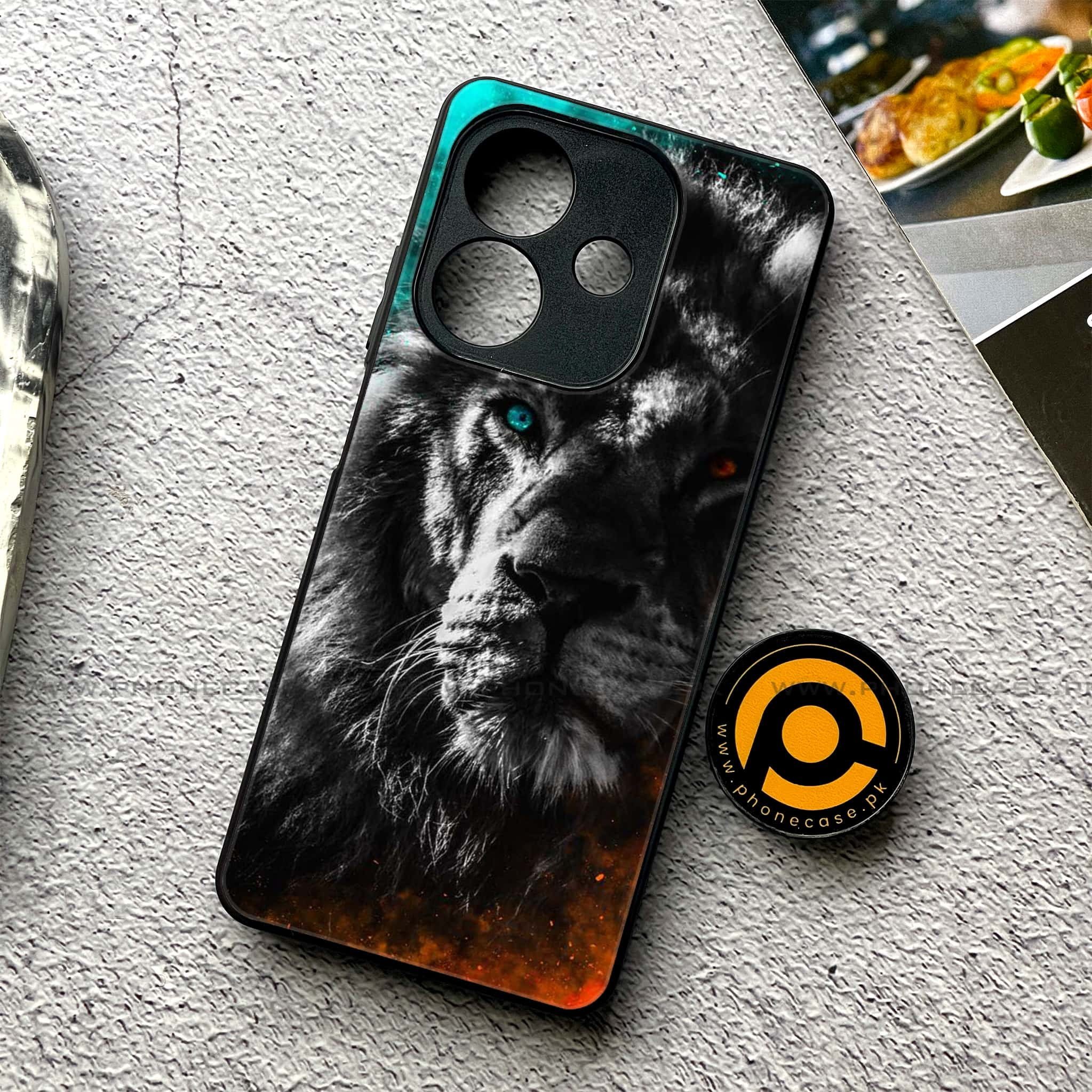 iPhone 16 Pro - Tiger Series - Premium Printed Metal soft Bumper shock Proof Case