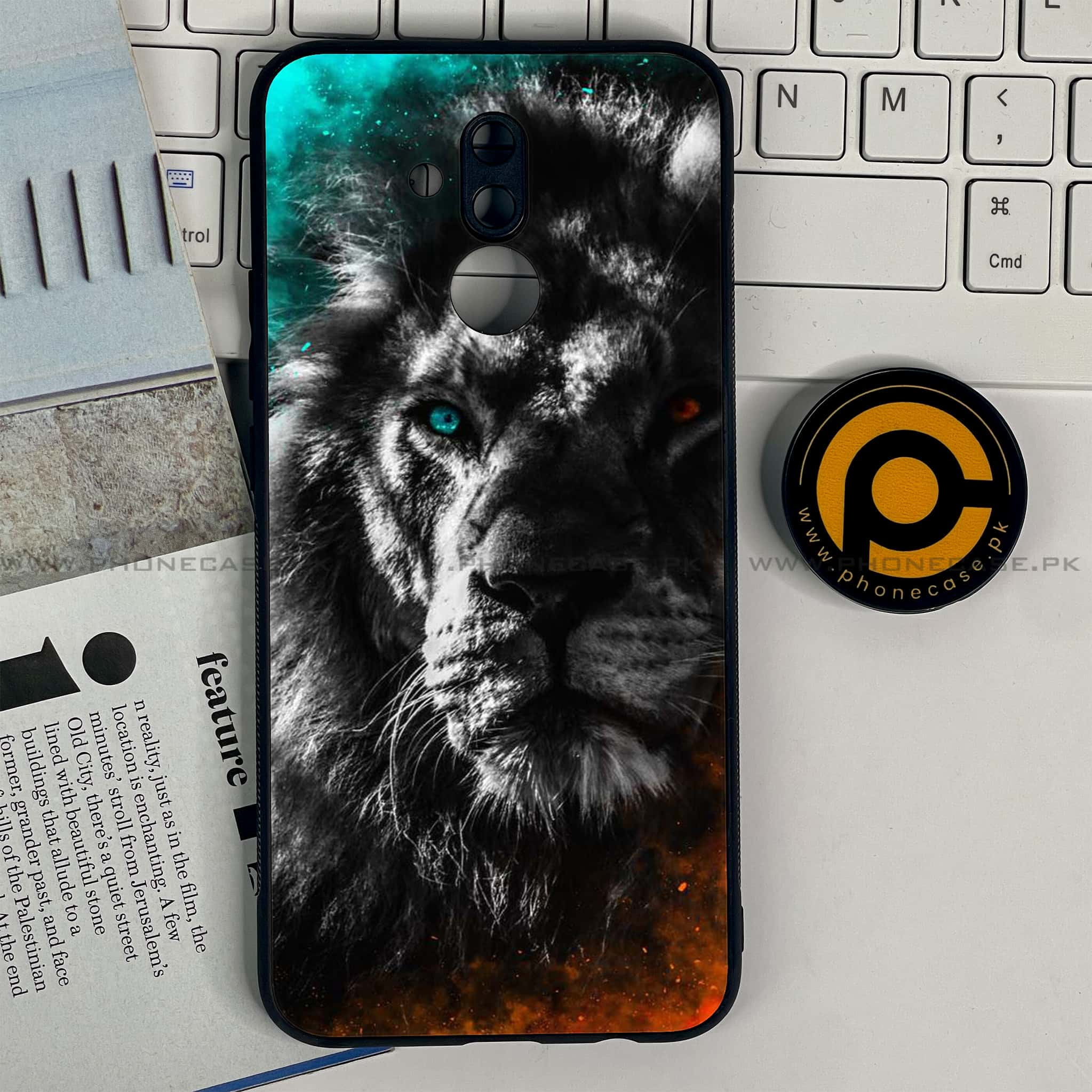 Huawei Mate 20 Lite - Tiger Series - Premium Printed Glass soft Bumper shock Proof Case