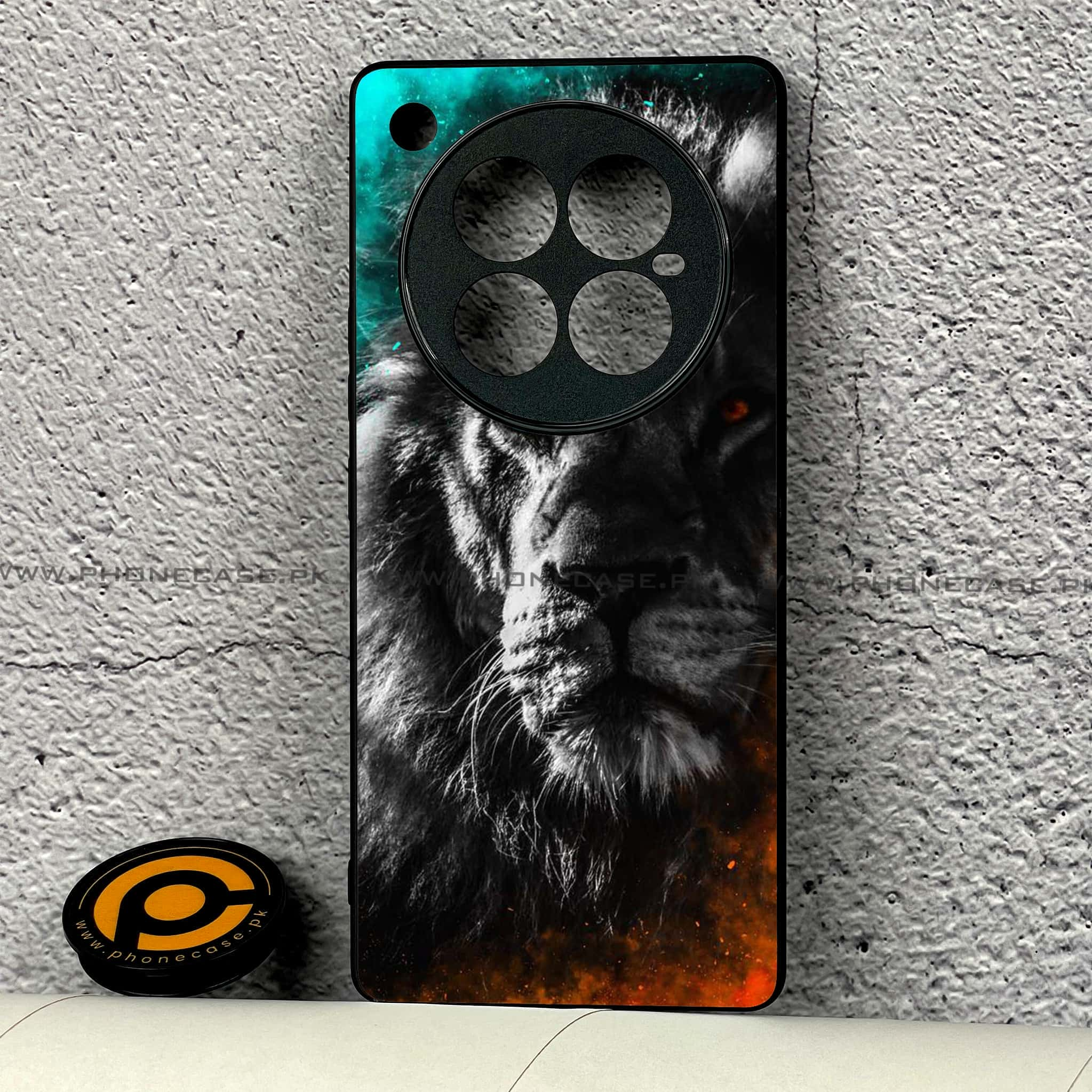 Infinix Zero 40 - Tiger Series - Premium Printed Glass soft Bumper shock Proof Case