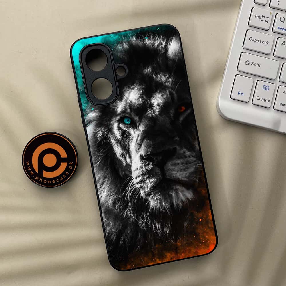 Tecno Spark Go 2 - Tiger Series - Premium Metal Printed soft Bumper Shock Proof Case