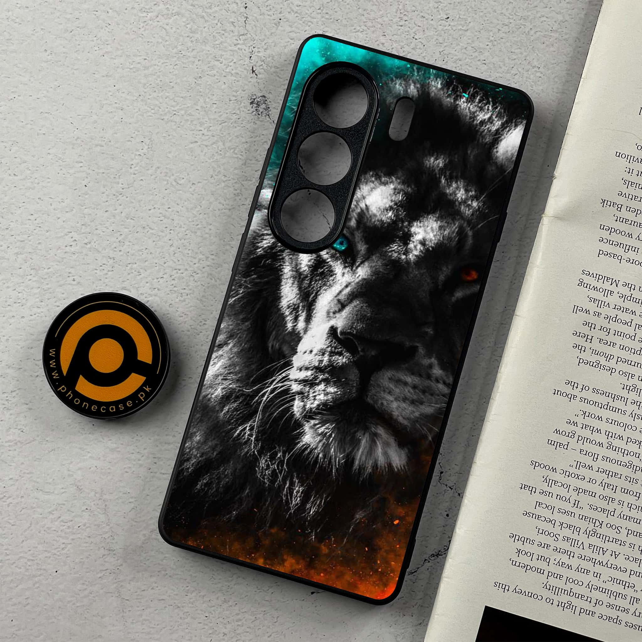 Tecno Camon 40 - Tiger Series - Premium Metal Printed Soft Bumper Shockproof Case