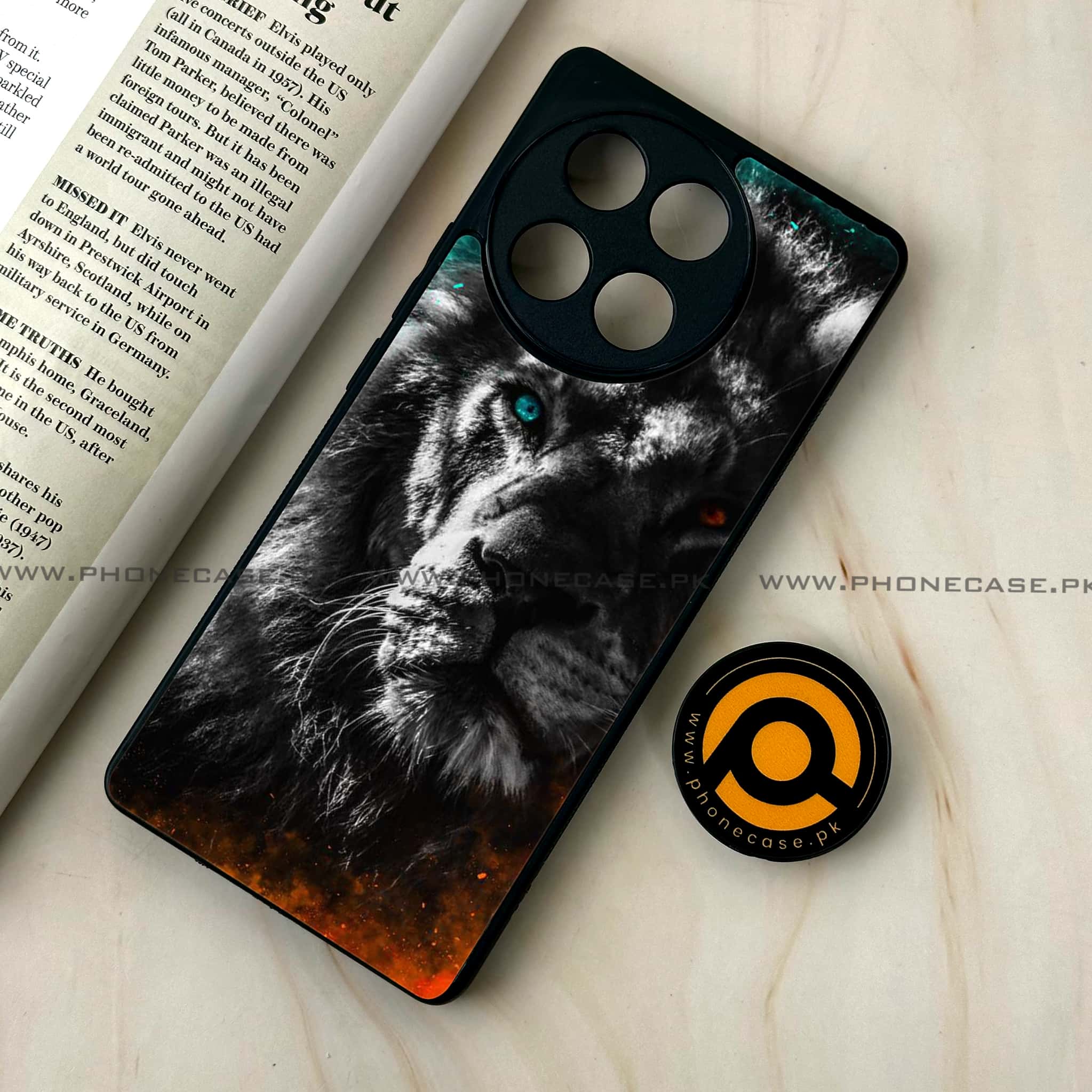 Tecno Camon 30s - Tiger Series - Premium Metal Printed soft Bumper shock Proof Case