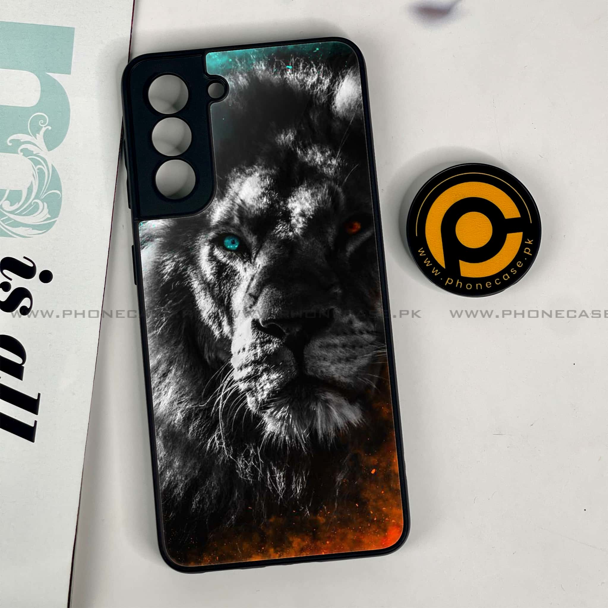 Samsung Galaxy S21 - Tiger Series - Premium Printed Glass soft Bumper shock Proof Case