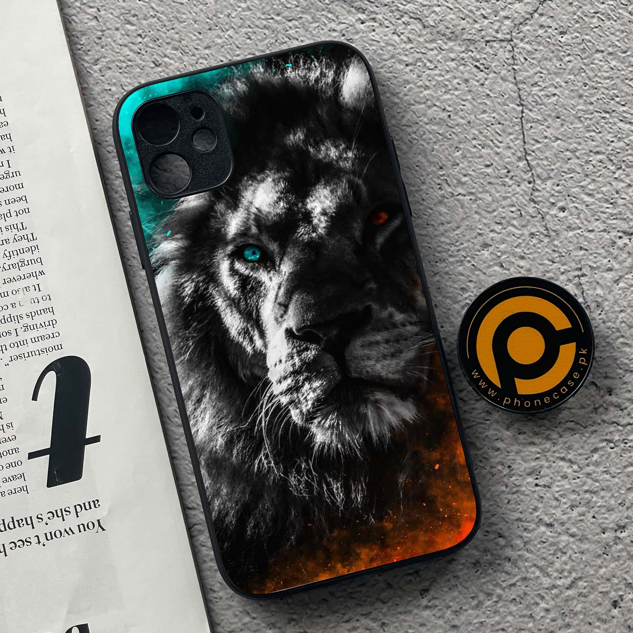 iPhone 11  Tiger Art Series  Premium Printed Glass soft Bumper shock Proof Case