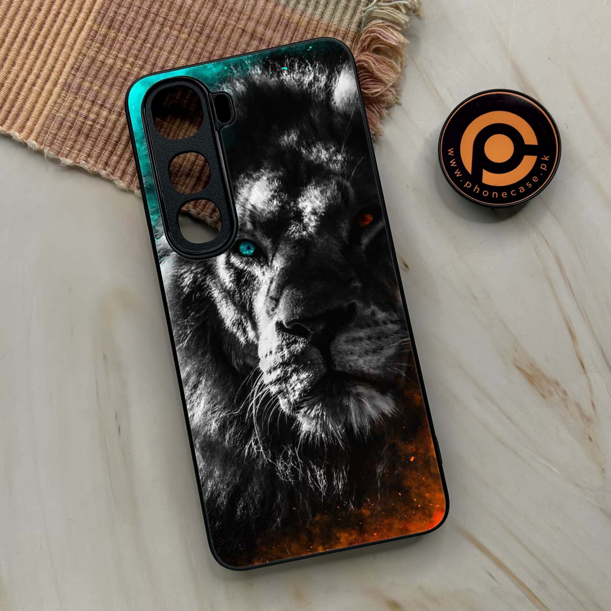 Vivo Y400 - Tiger Series - Premium Metal Printed soft Bumper shock Proof Case