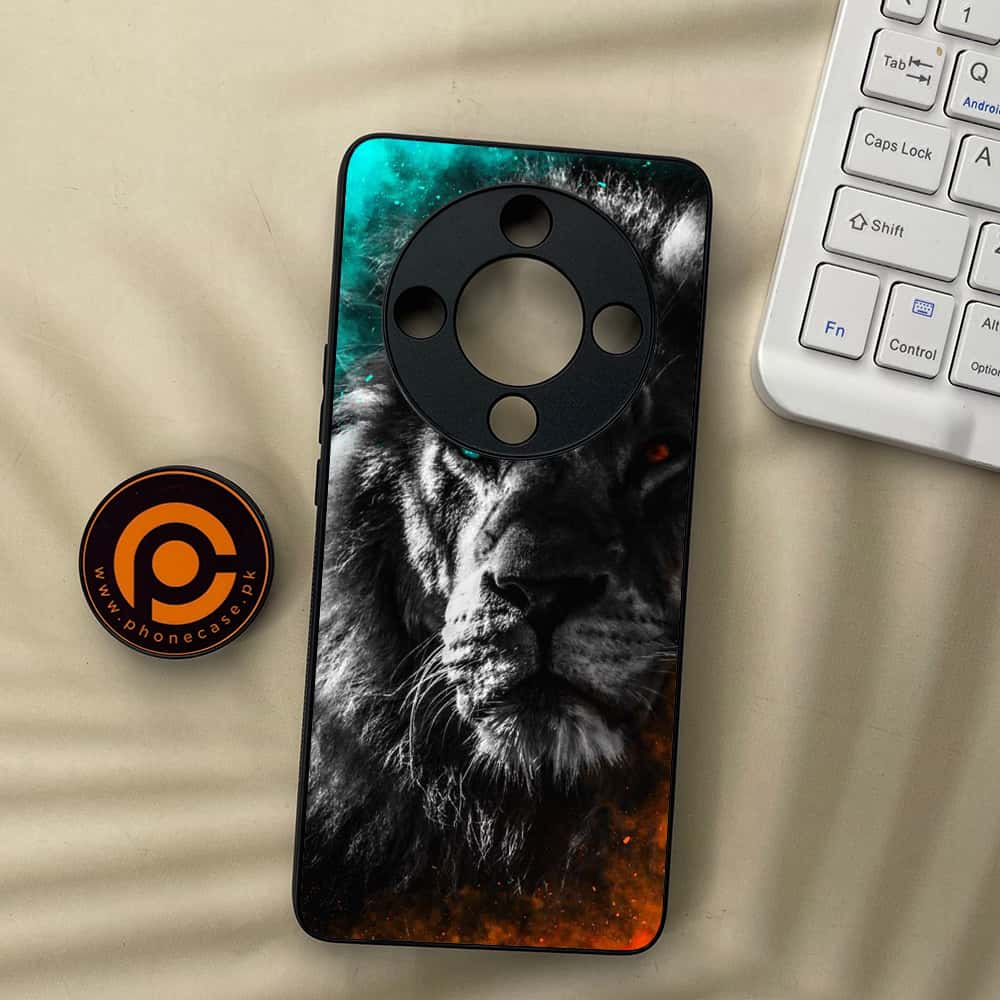HONOR X9b 5G - Tiger Series - Premium Metal  Printed soft Bumper shock Proof Case