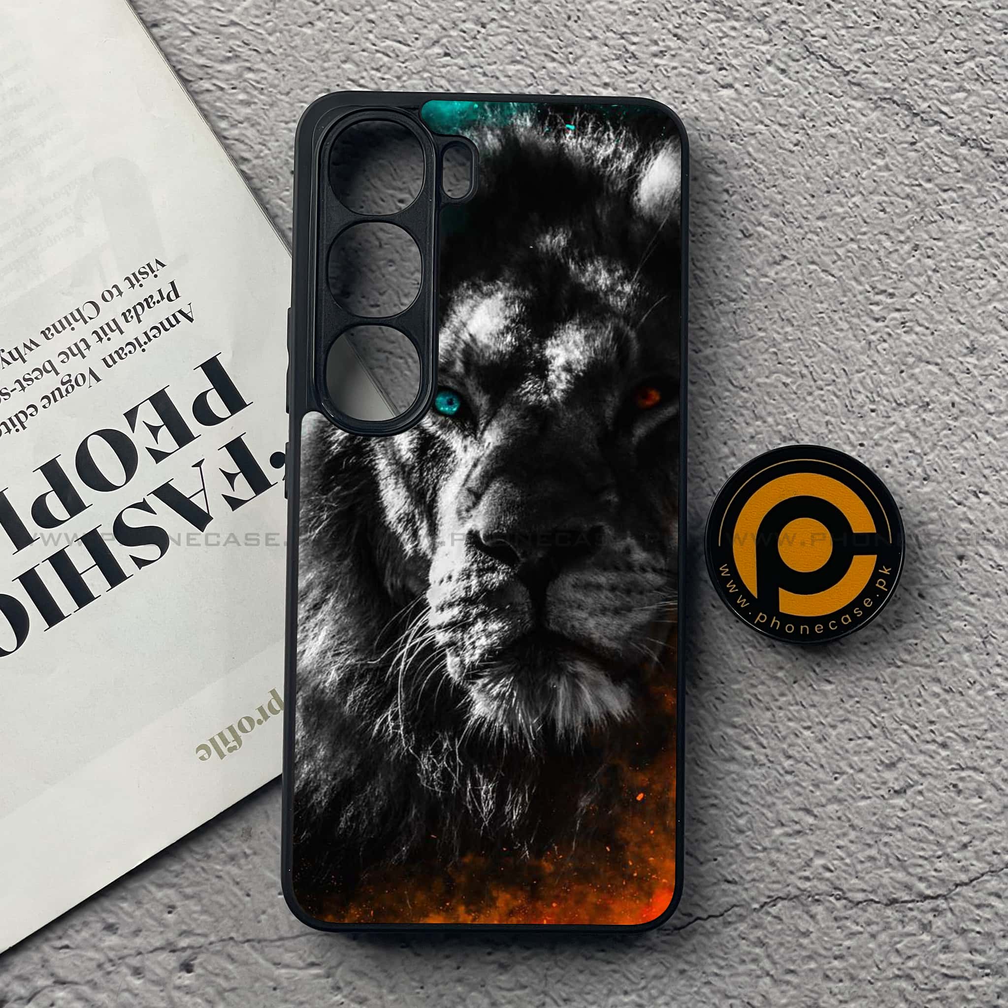 Vivo V40 Lite (IDN) - Tiger Series - Premium Metal Printed soft Bumper Shock Proof Case