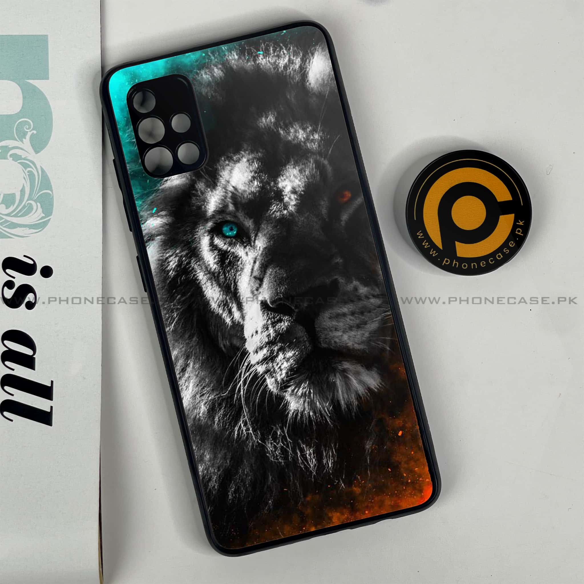 Samsung Galaxy A51 Tiger Art Series Premium Printed Glass soft Bumper shock Proof Case
