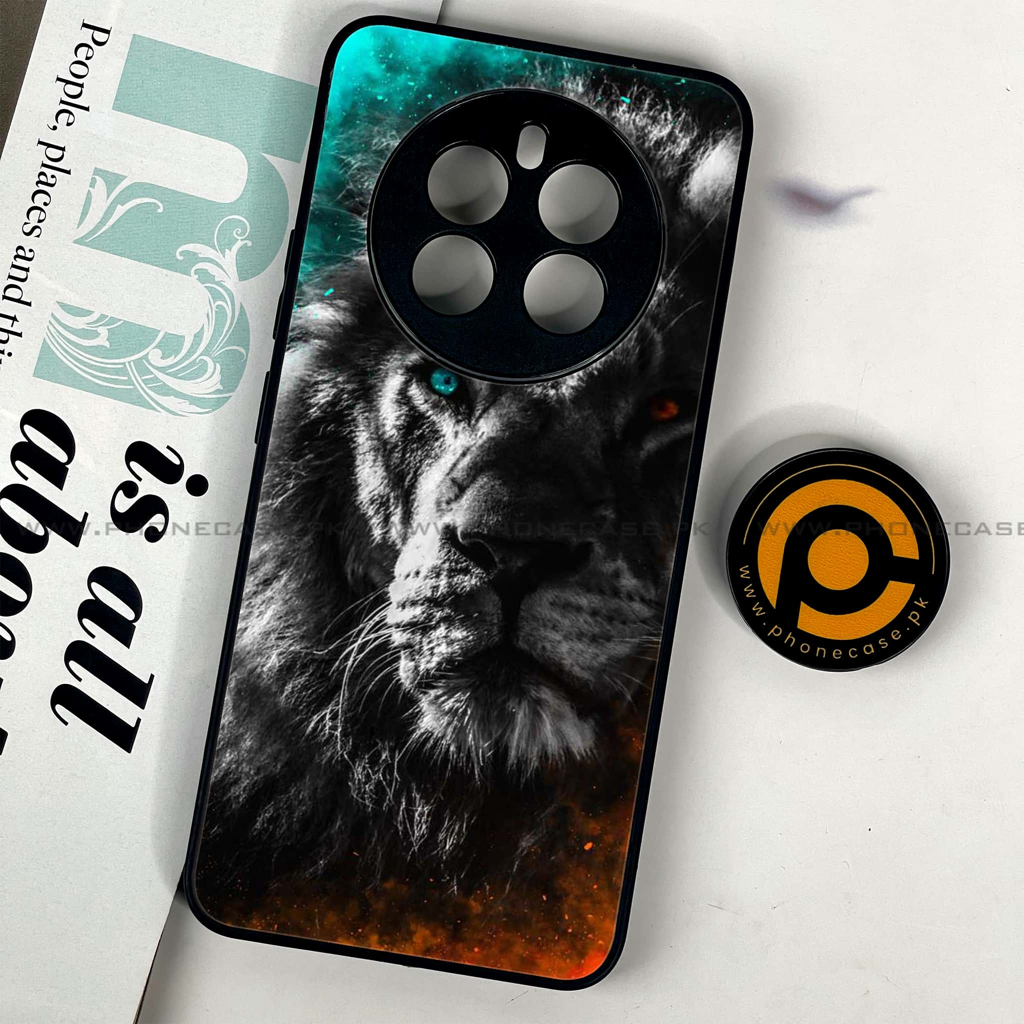 Realme 12 Plus 5G - Tiger Series - Premium Printed Glass soft Bumper shock Proof Case