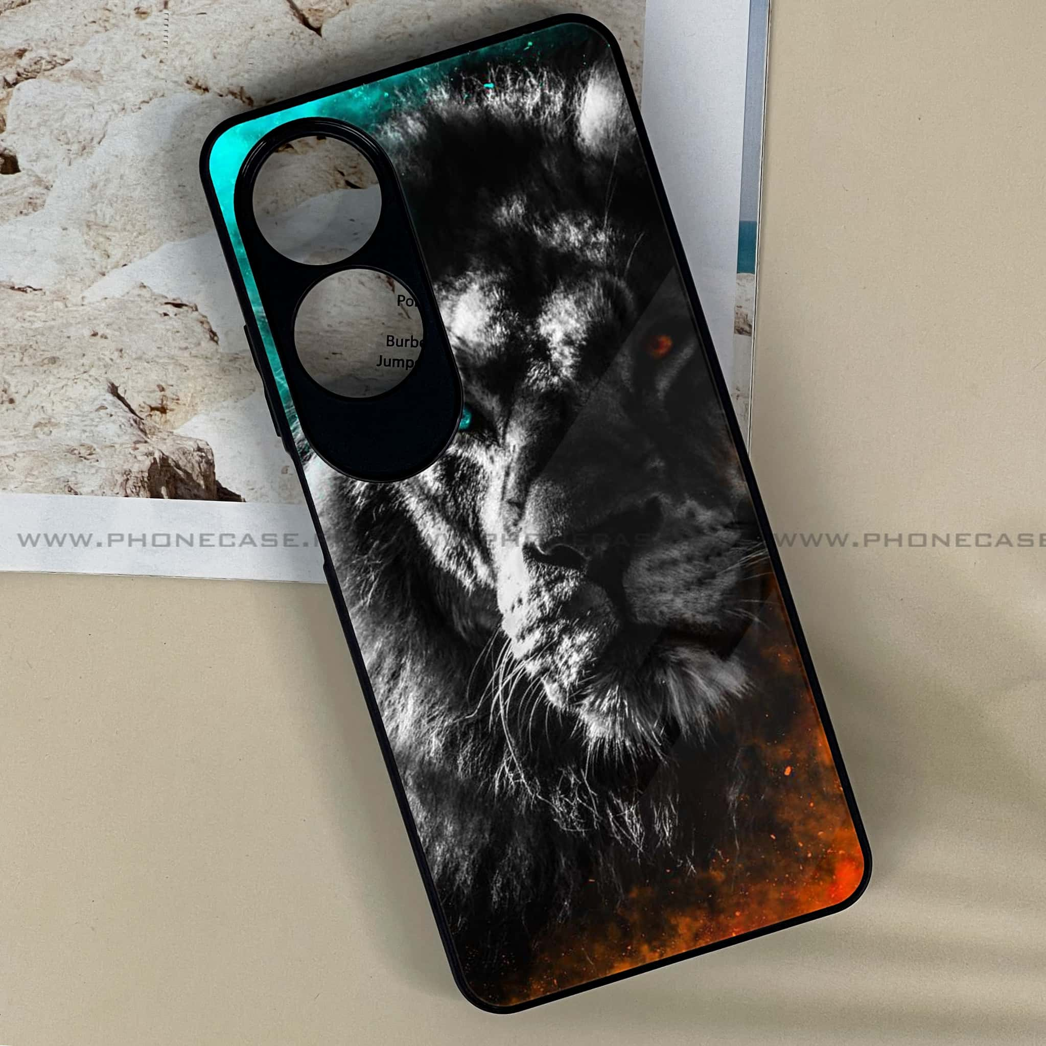 Oppo A60 - Tiger Series - Premium Printed Metal soft Bumper shock Proof Case