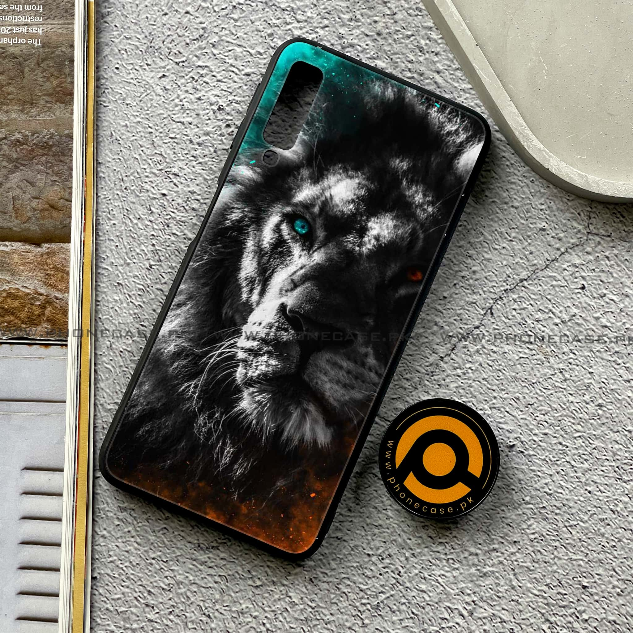 Galaxy A7 2018 - Tiger Series - Premium Printed Metal soft Bumper shock Proof Case