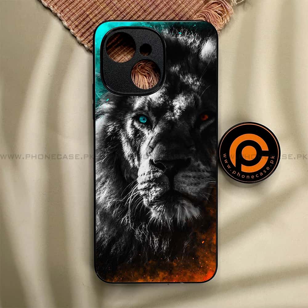 Tecno Spark 40C - Tiger Series - Premium Metal Printed soft Bumper shock Proof Case