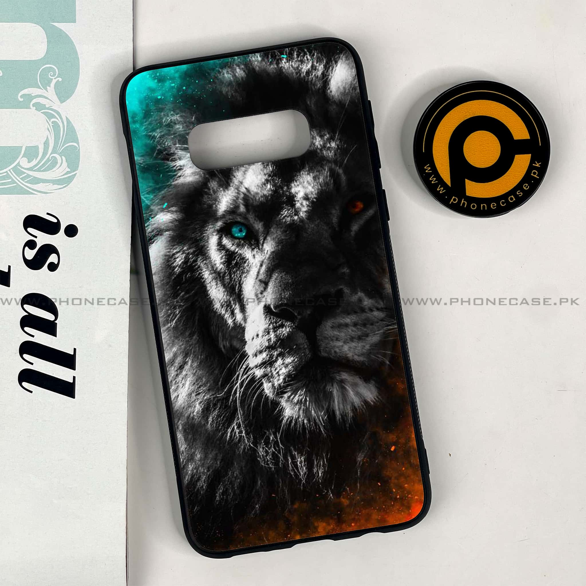 Galaxy S10e - Tiger Series - Premium Printed Glass soft Bumper shock Proof Case