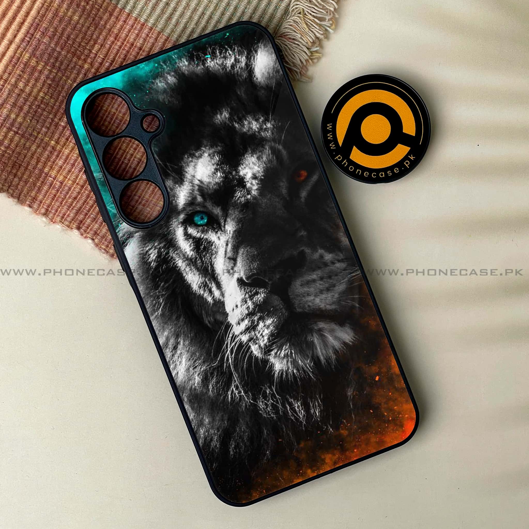 Samsung Galaxy S24 FE - Tiger Series - Premium Metal Printed soft Bumper shock Proof Case