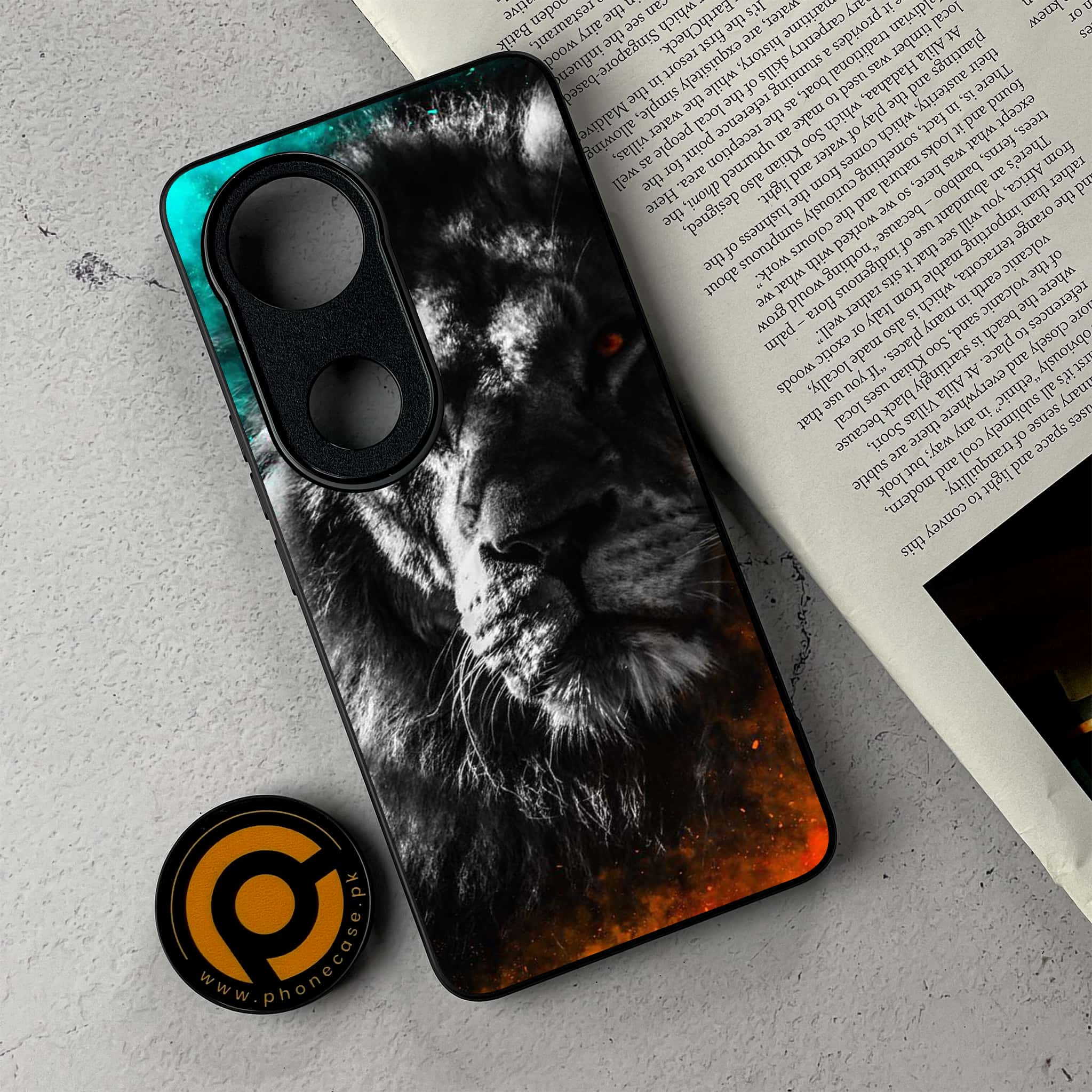 Vivo V50 -  Tiger Series - Premium Metal Printed Soft Bumper Shockproof Case