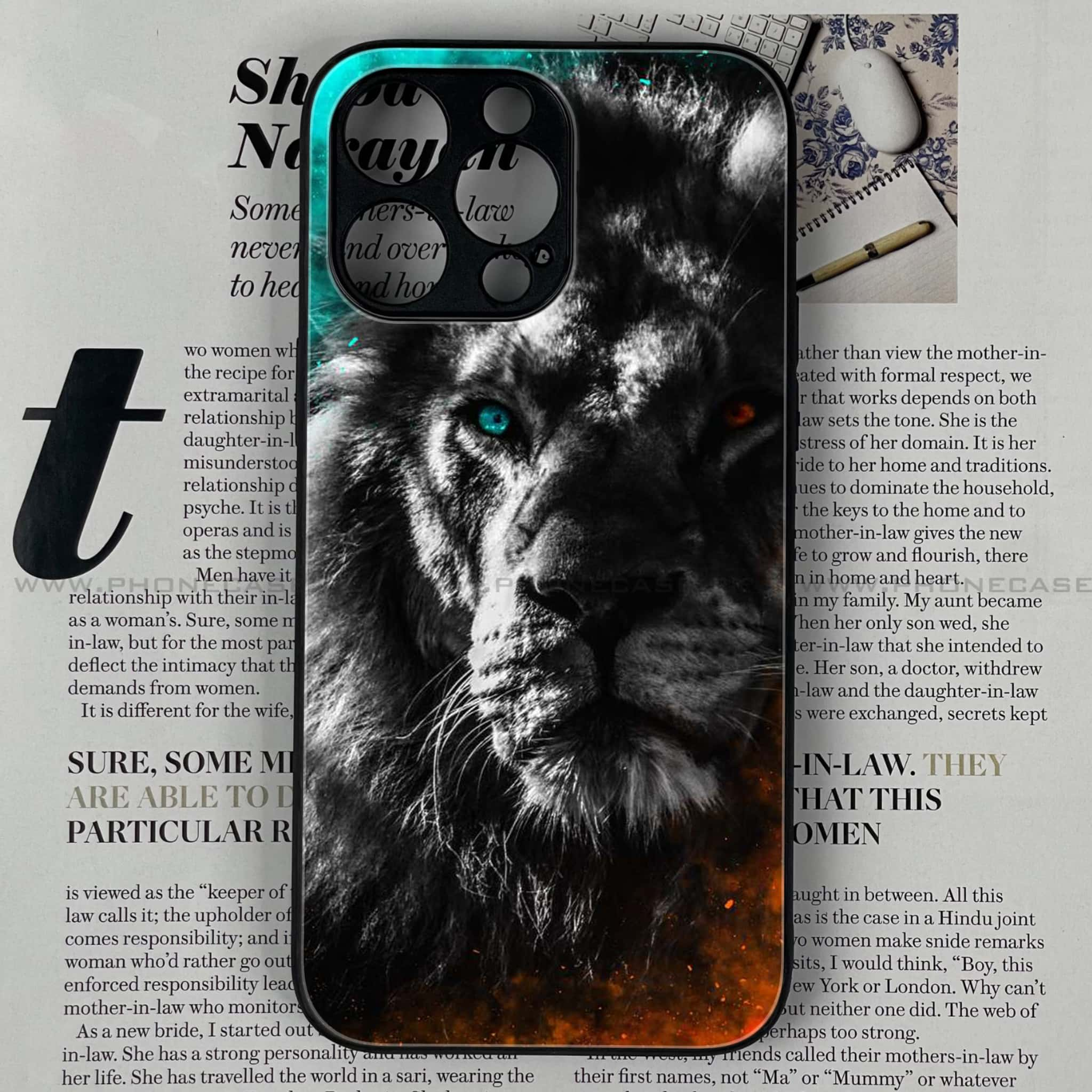 iPhone 15 Pro - Tiger Series - Premium Printed Glass soft Bumper shock Proof Case