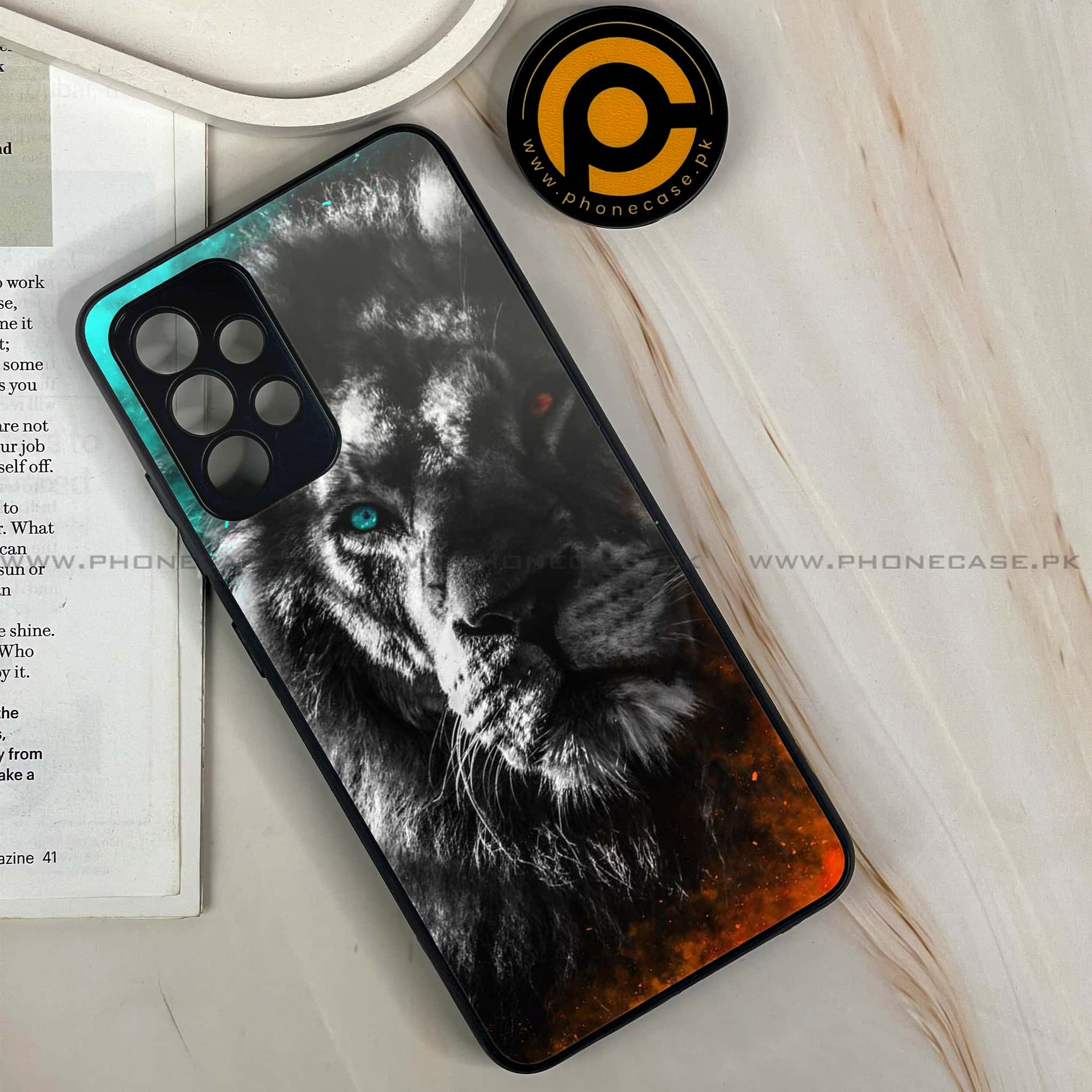 Samsung Galaxy A32 4G- Tiger Art Series - Premium Printed Glass soft Bumper shock Proof Case