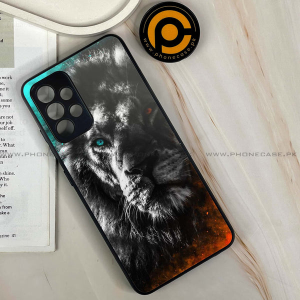 Samsung Galaxy A32 4G- Tiger Art Design 3- Premium Printed Glass soft Bumper shock Proof Case CS-44411