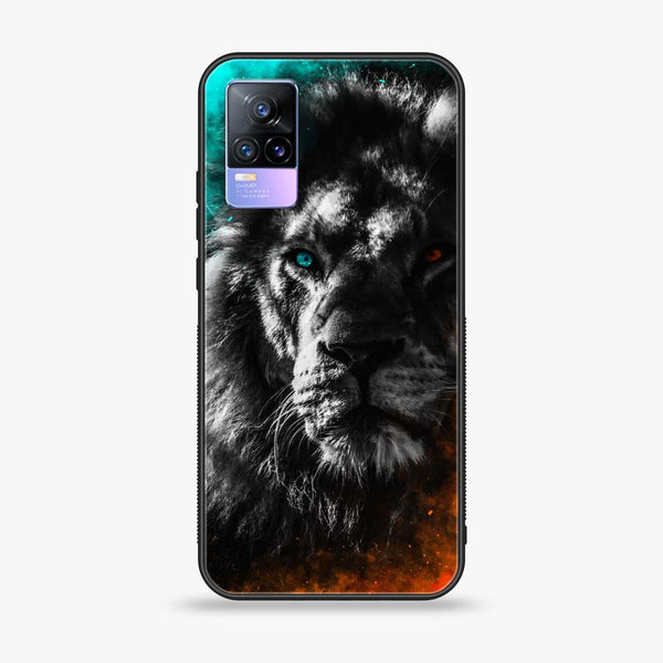 Vivo V21e/ Vivo Y73 2021 - Tiger Design 3 - Premium Printed Glass soft Bumper shock Proof Case CS-17044