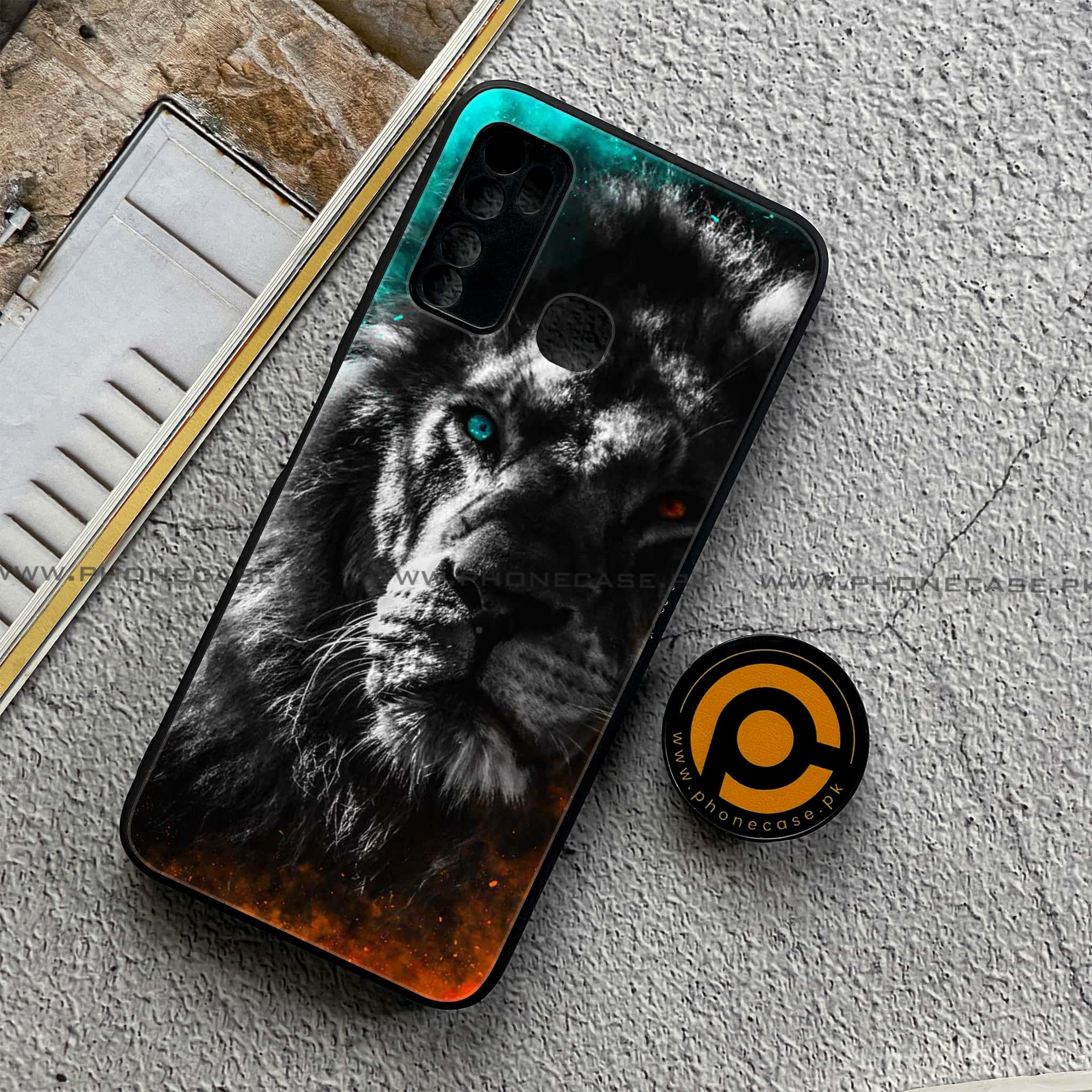 Infinix Note 7 Lite - Tiger Series - Premium Printed Metal soft Bumper shock Proof Case